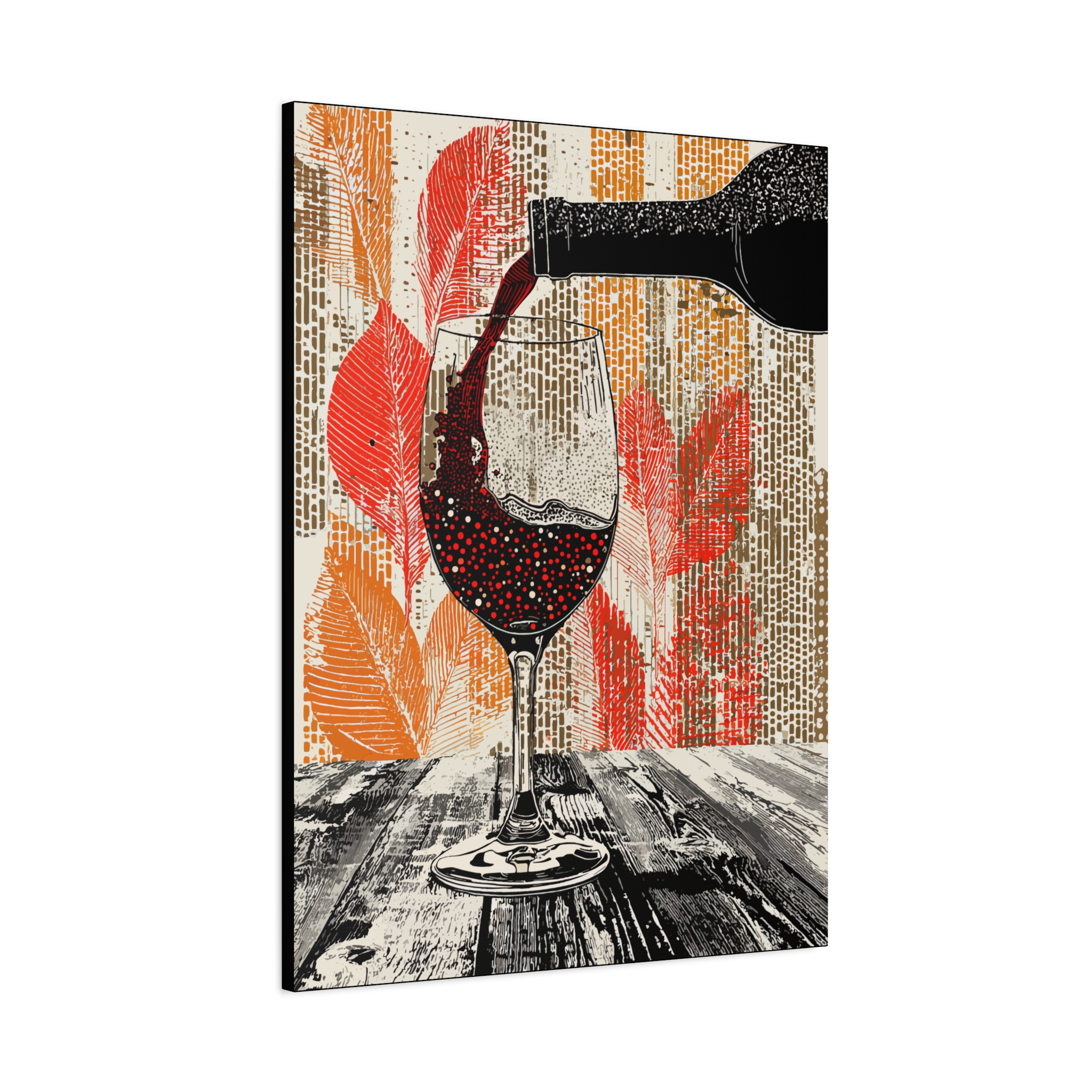 Wine Lovers Canvas Art - Vibrant Wine Bottle & Glass Decor - Image 6