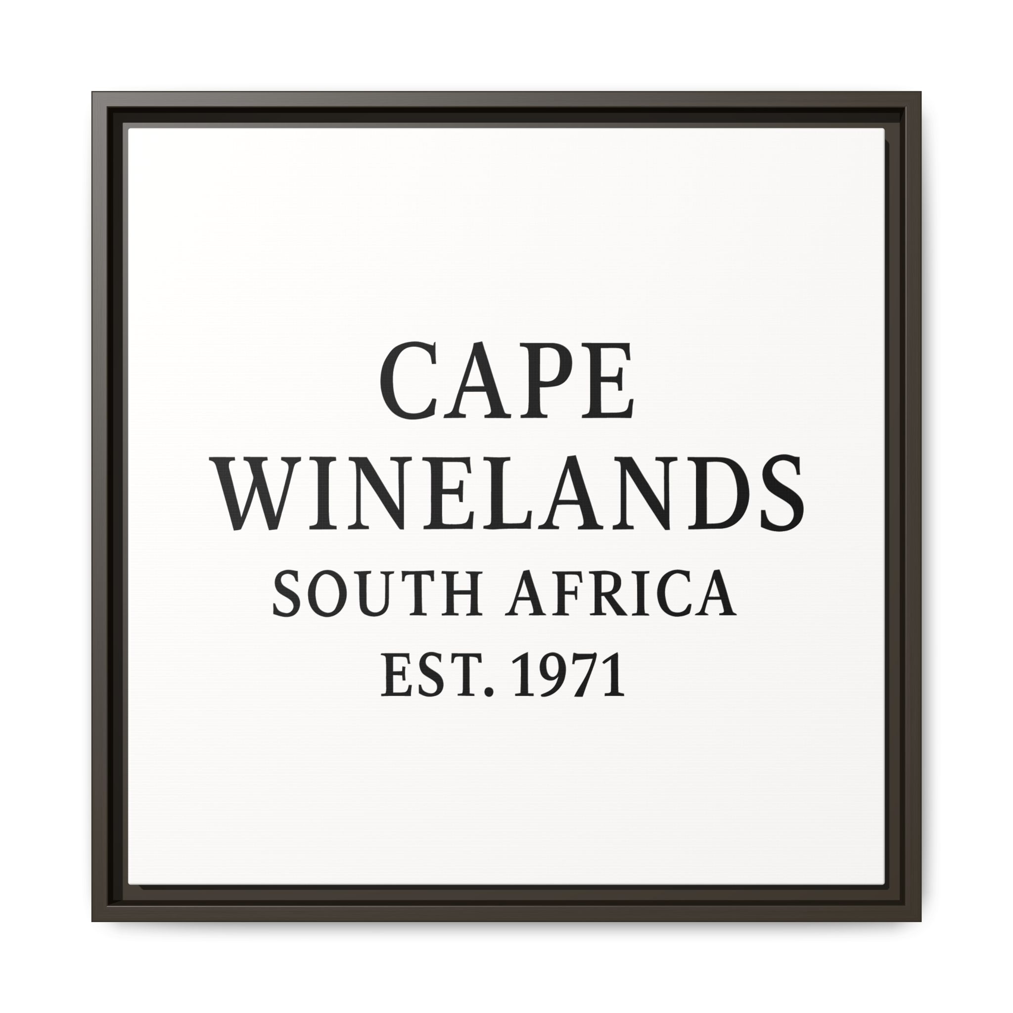 Framed Matte Canvas Art - Cape Winelands, South Africa - EST. 1971 - Image 89