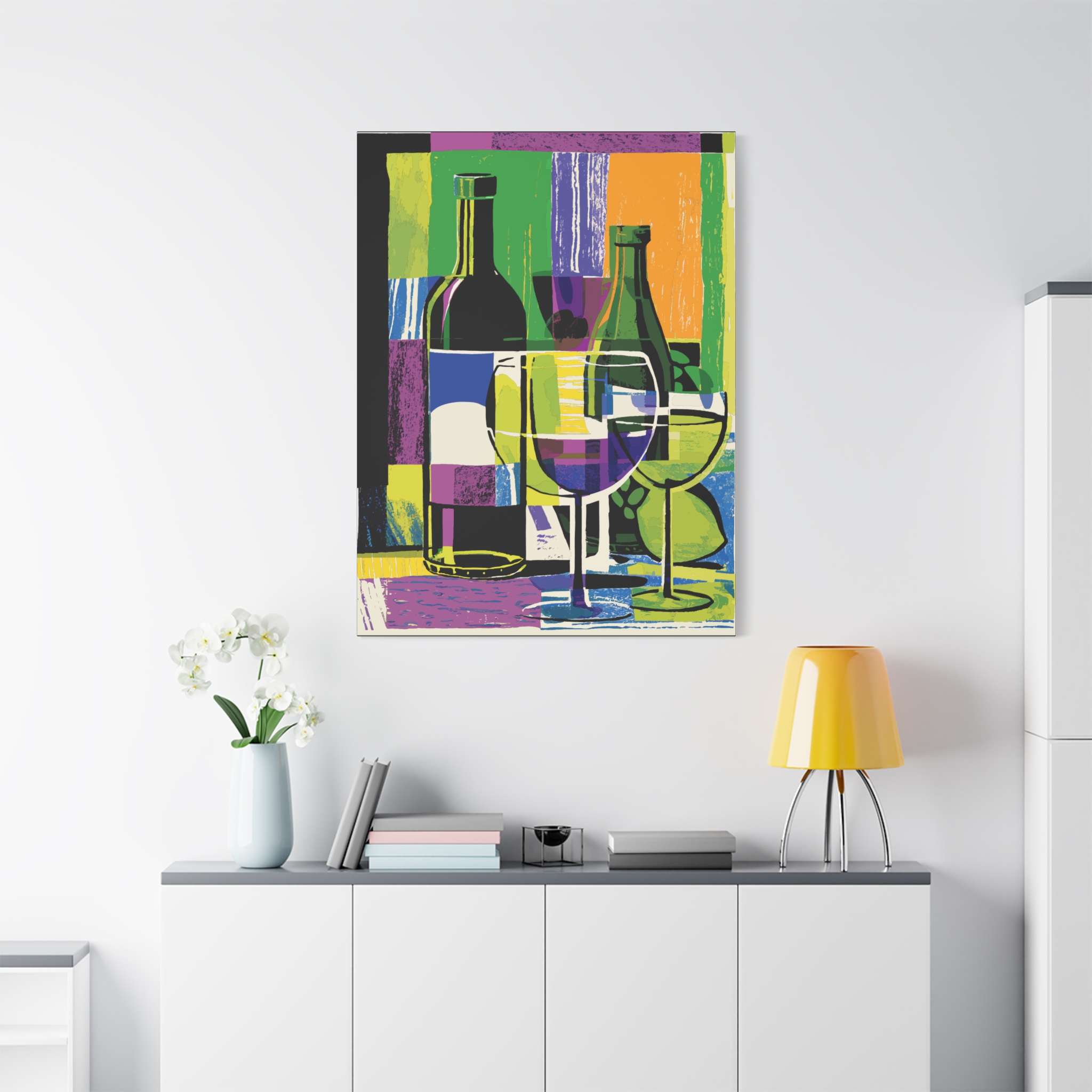 Vibrant Wine Art Canvas Print - Modern Abstract Decor - Image 11