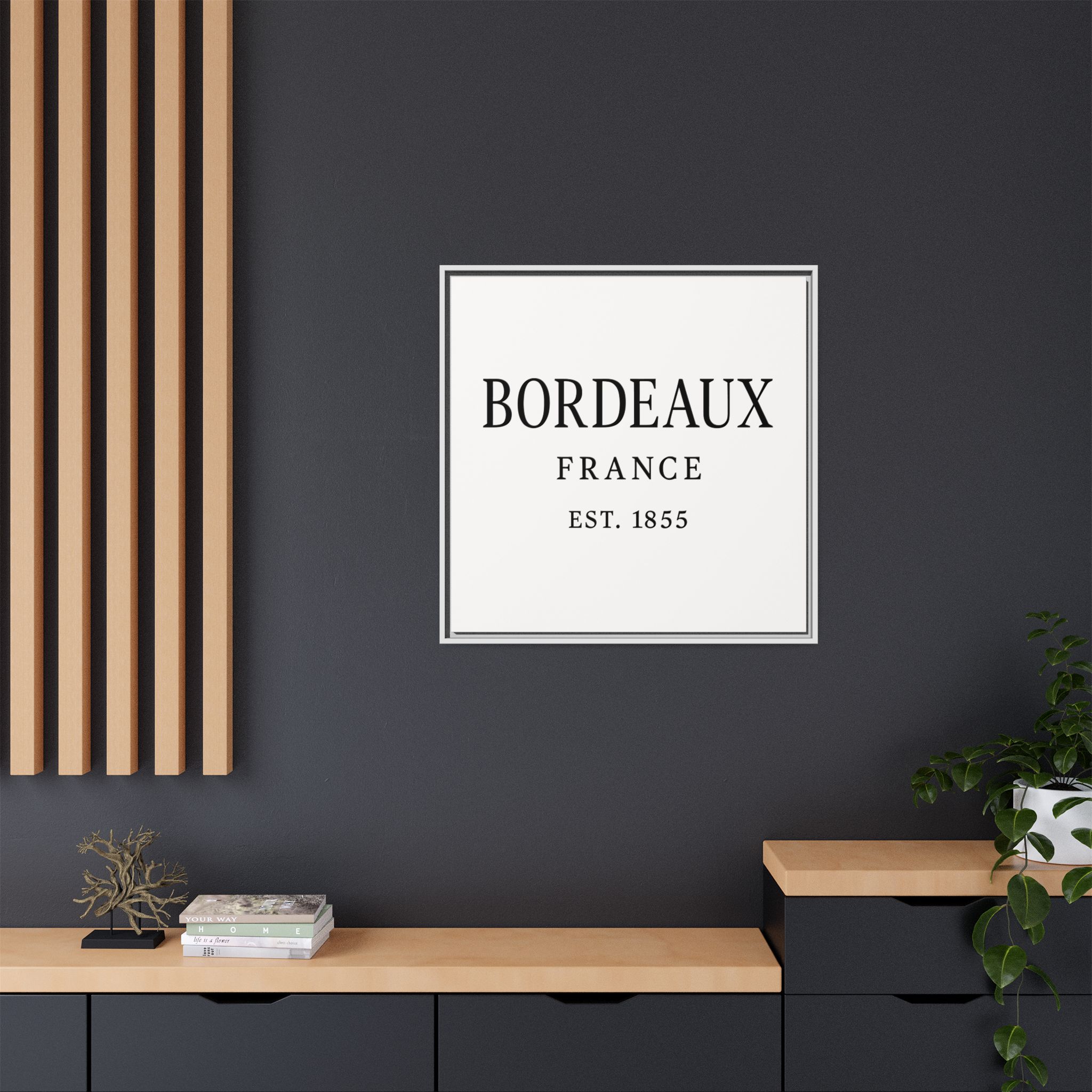 Bordeaux France Wine Region Typography Print – Black and White Vintage-Style Canvas Wall Art, Framed Winery Decor - Image 108