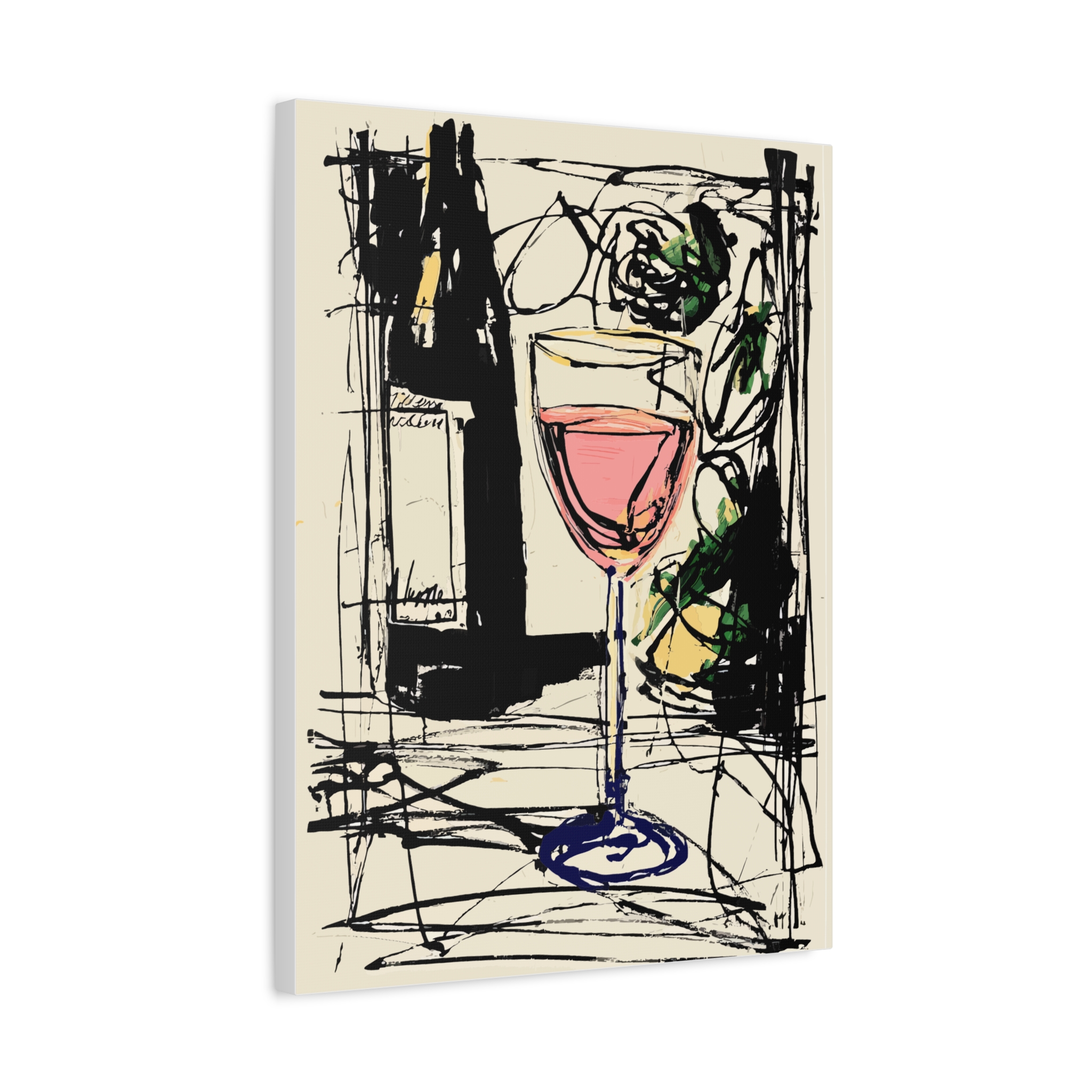 Wine-Themed Matte Canvas Art for Home Decor - Image 2