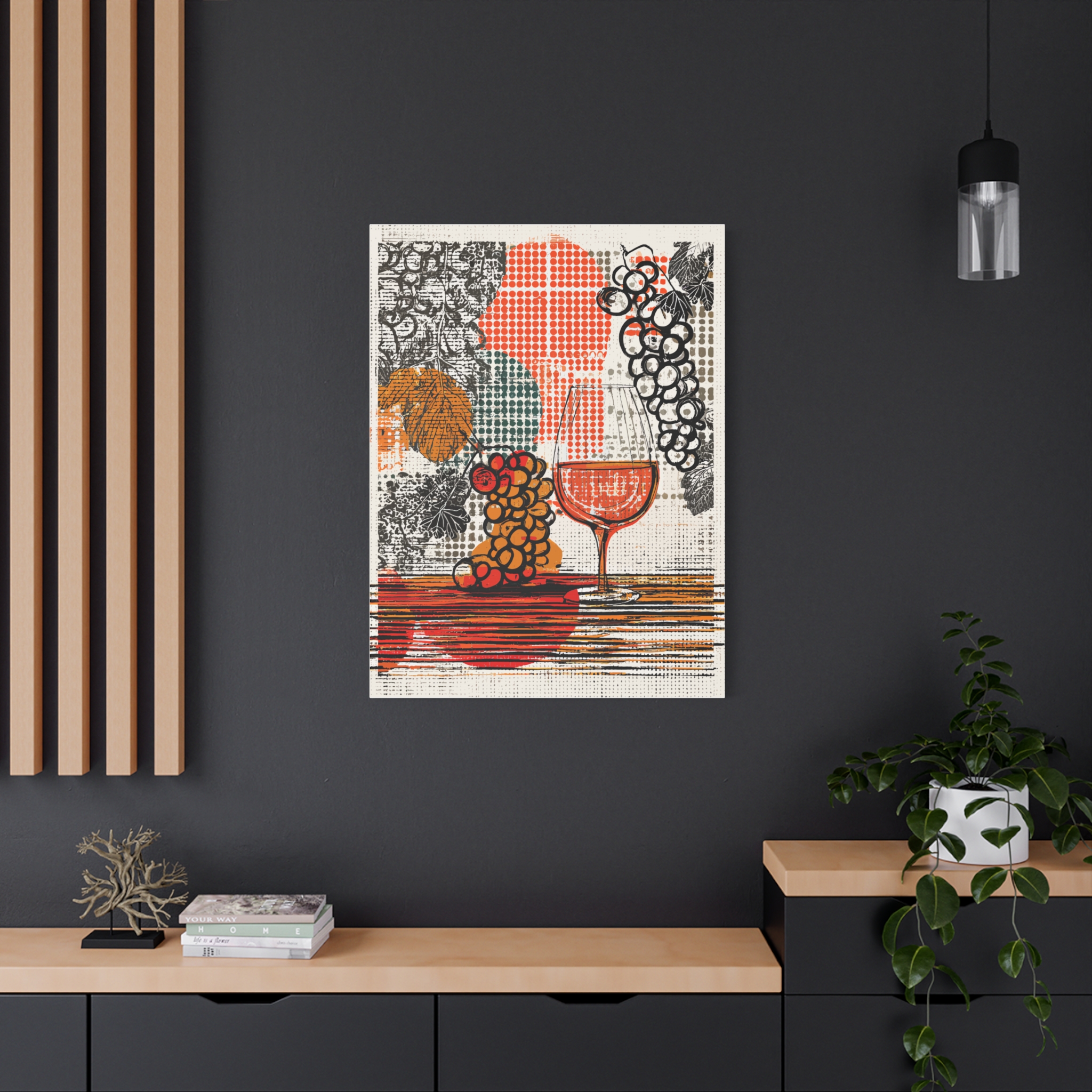 Artistic Fruit and Wine Canvas Print - 1.25 Inch Stretched Artwork - Image 8