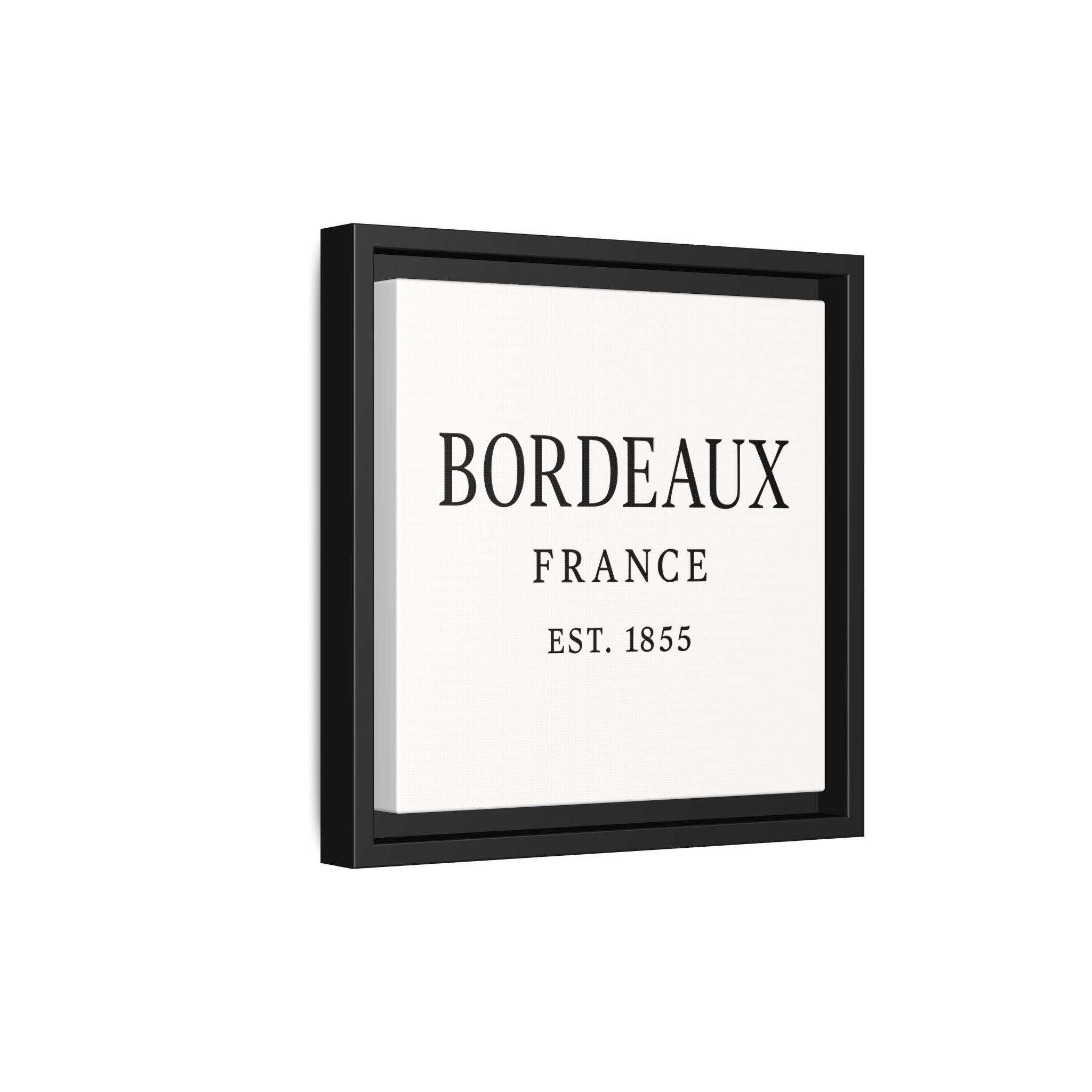 Bordeaux France Wine Region Typography Print – Black and White Vintage-Style Canvas Wall Art, Framed Winery Decor - Image 50