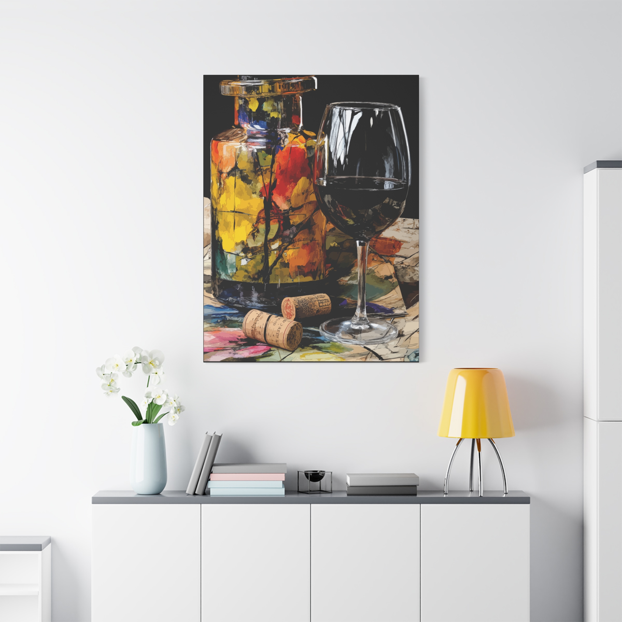Wine Lover's Canvas Art - Vibrant Still Life Decor - Image 11