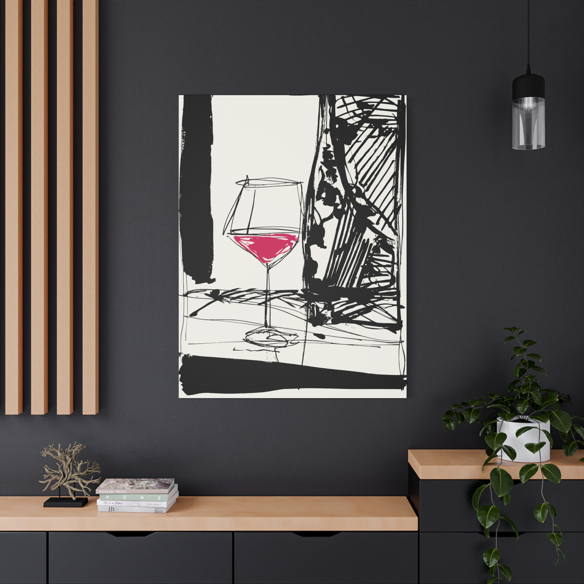 Modern Wine Glass Art Canvas Print - Chic Wall Decor for Home or Bar - Image 12