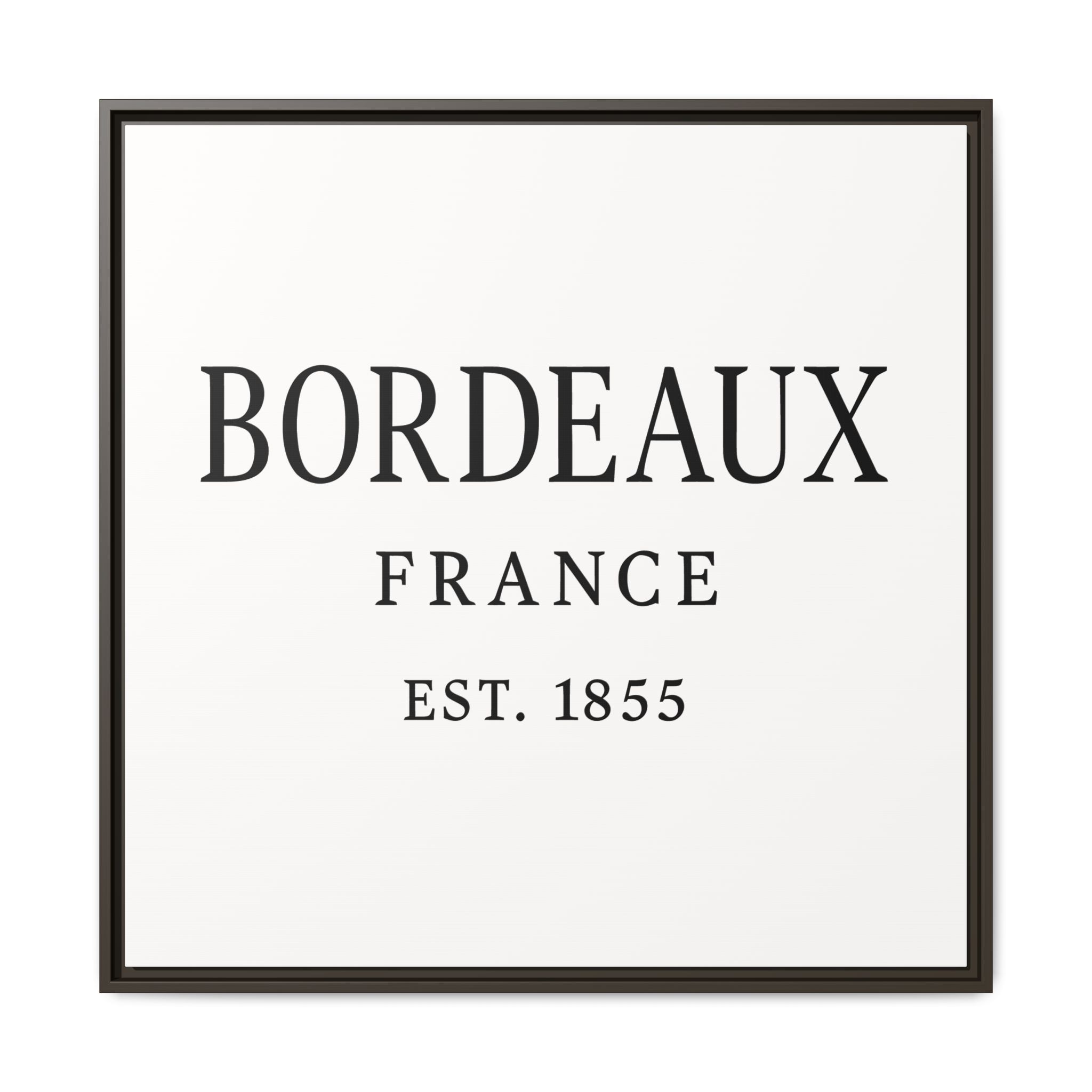Bordeaux France Wine Region Typography Print – Black and White Vintage-Style Canvas Wall Art, Framed Winery Decor - Image 29