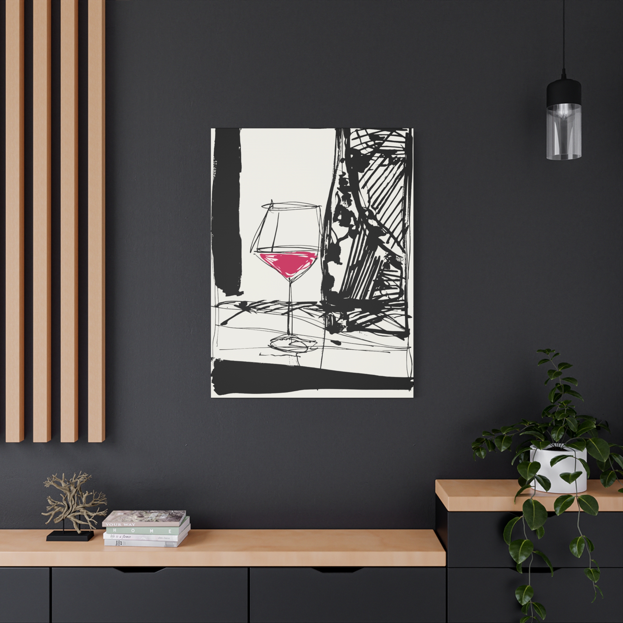 Modern Wine Glass Art Canvas Print - Chic Wall Decor for Home or Bar - Image 8