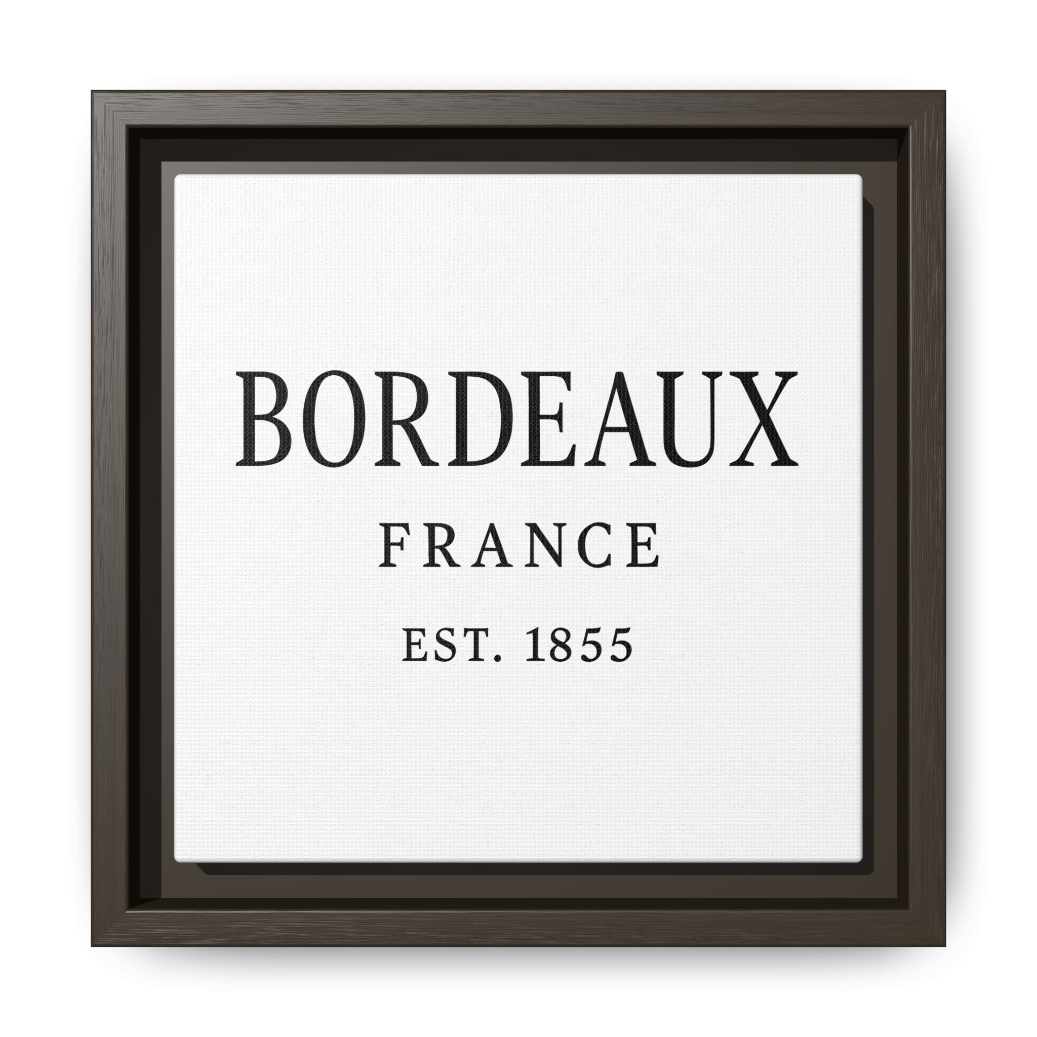 Bordeaux France Wine Region Typography Print – Black and White Vintage-Style Canvas Wall Art, Framed Winery Decor - Image 125