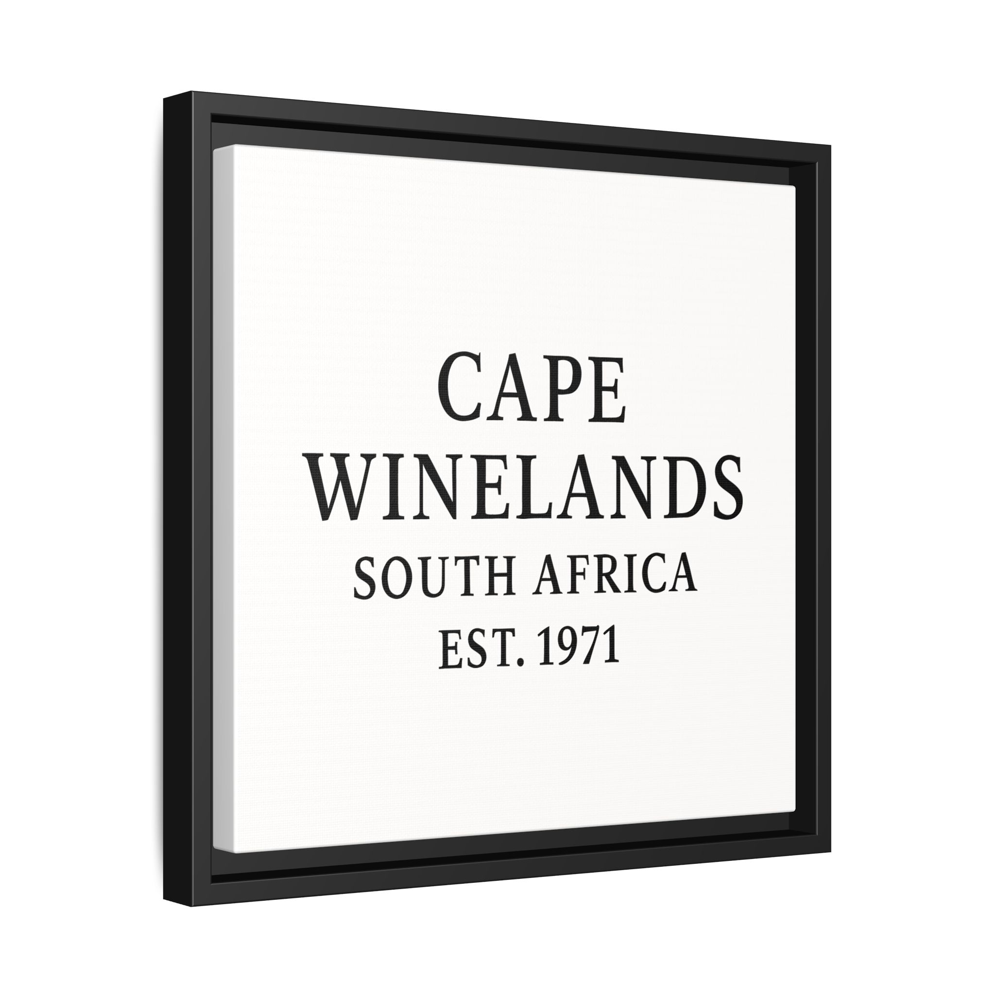 Framed Matte Canvas Art - Cape Winelands, South Africa - EST. 1971 - Image 2