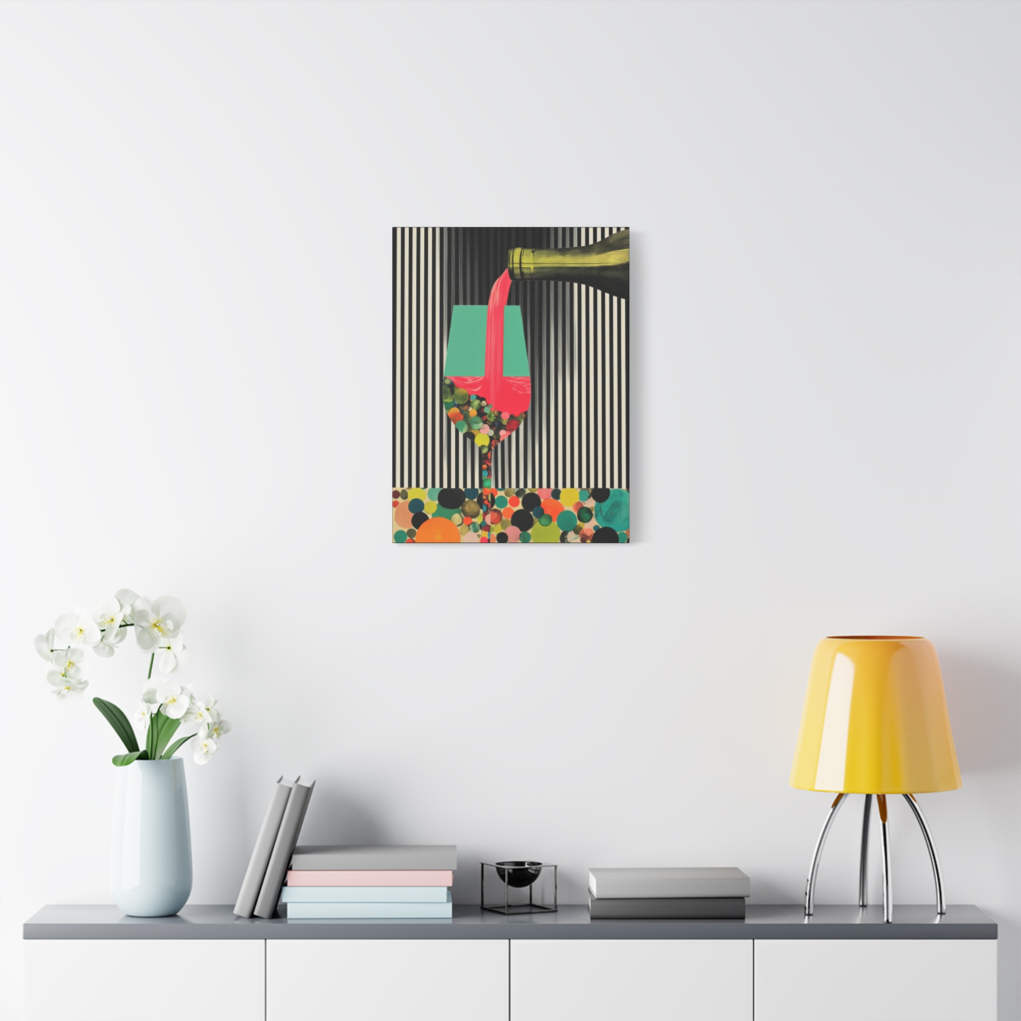 Colorful Champagne Canvas Art - Entertainers' Wall Décor - Image 3