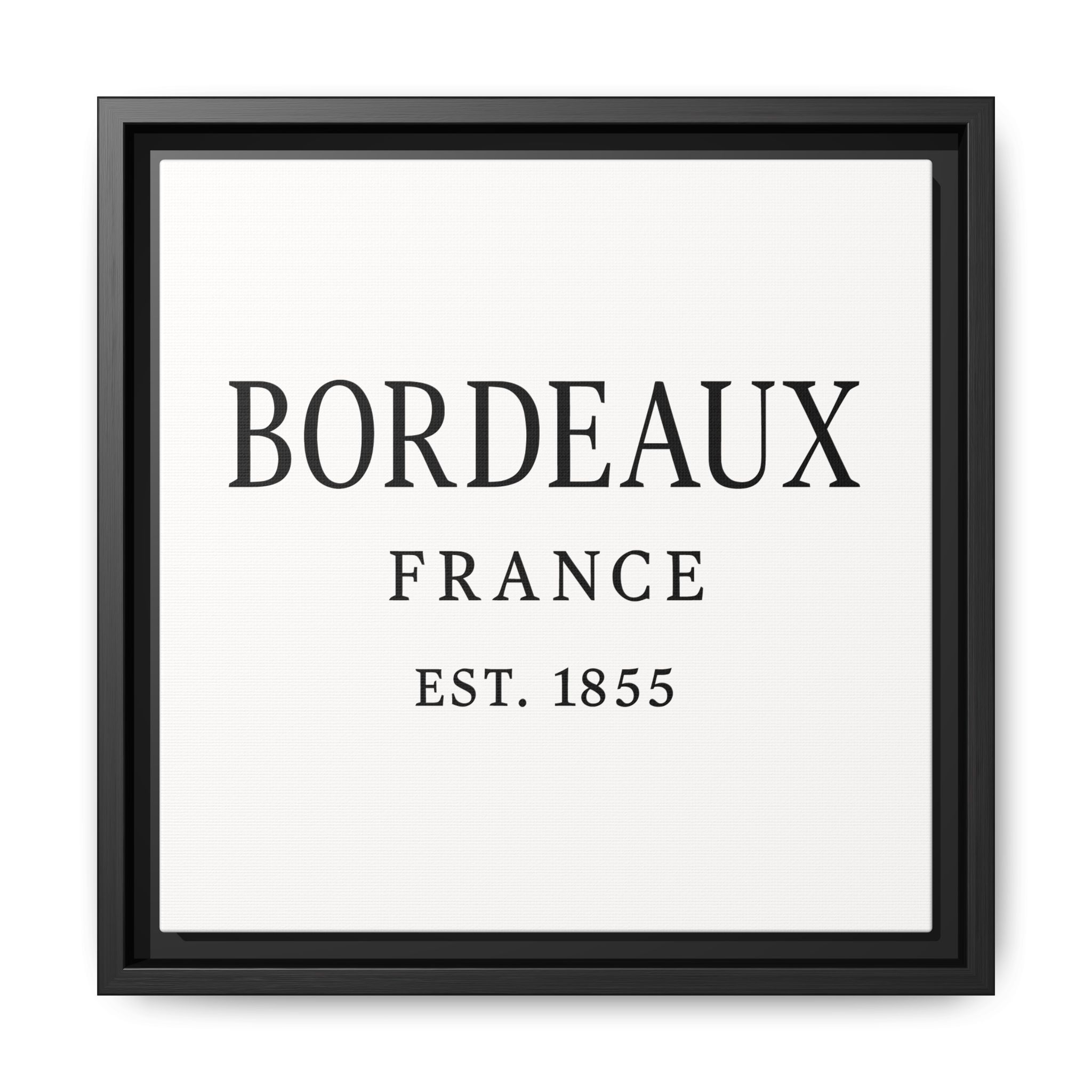 Bordeaux France Wine Region Typography Print – Black and White Vintage-Style Canvas Wall Art, Framed Winery Decor - Image 61