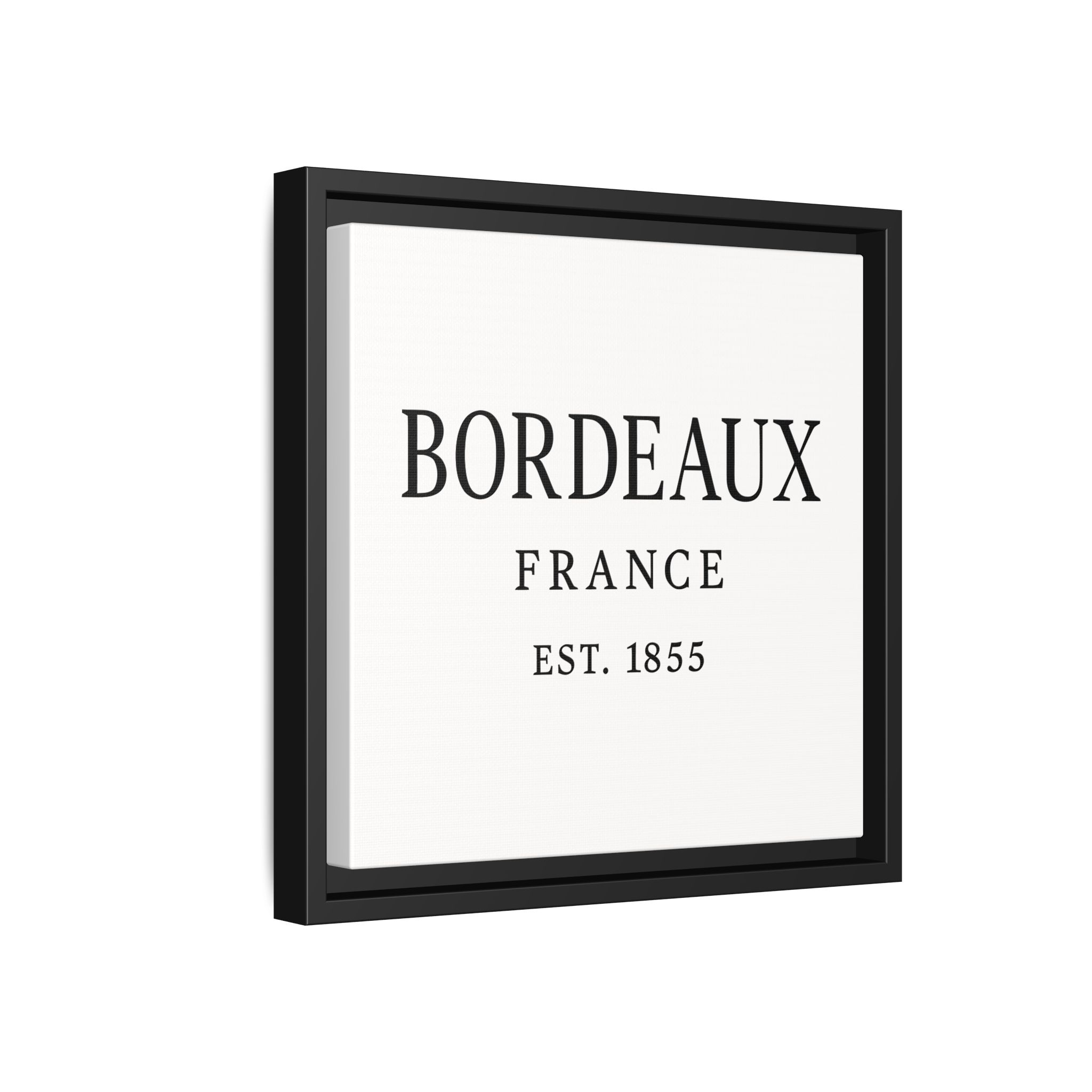 Bordeaux France Wine Region Typography Print – Black and White Vintage-Style Canvas Wall Art, Framed Winery Decor - Image 62