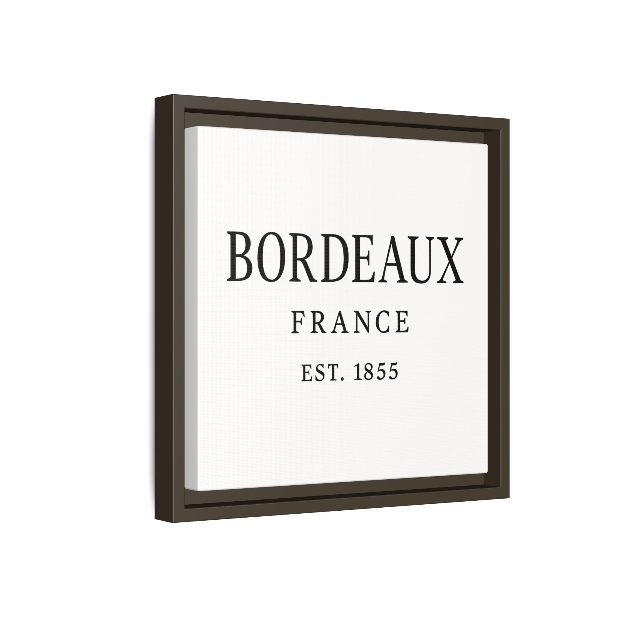 Bordeaux France Wine Region Typography Print – Black and White Vintage-Style Canvas Wall Art, Framed Winery Decor - Image 66