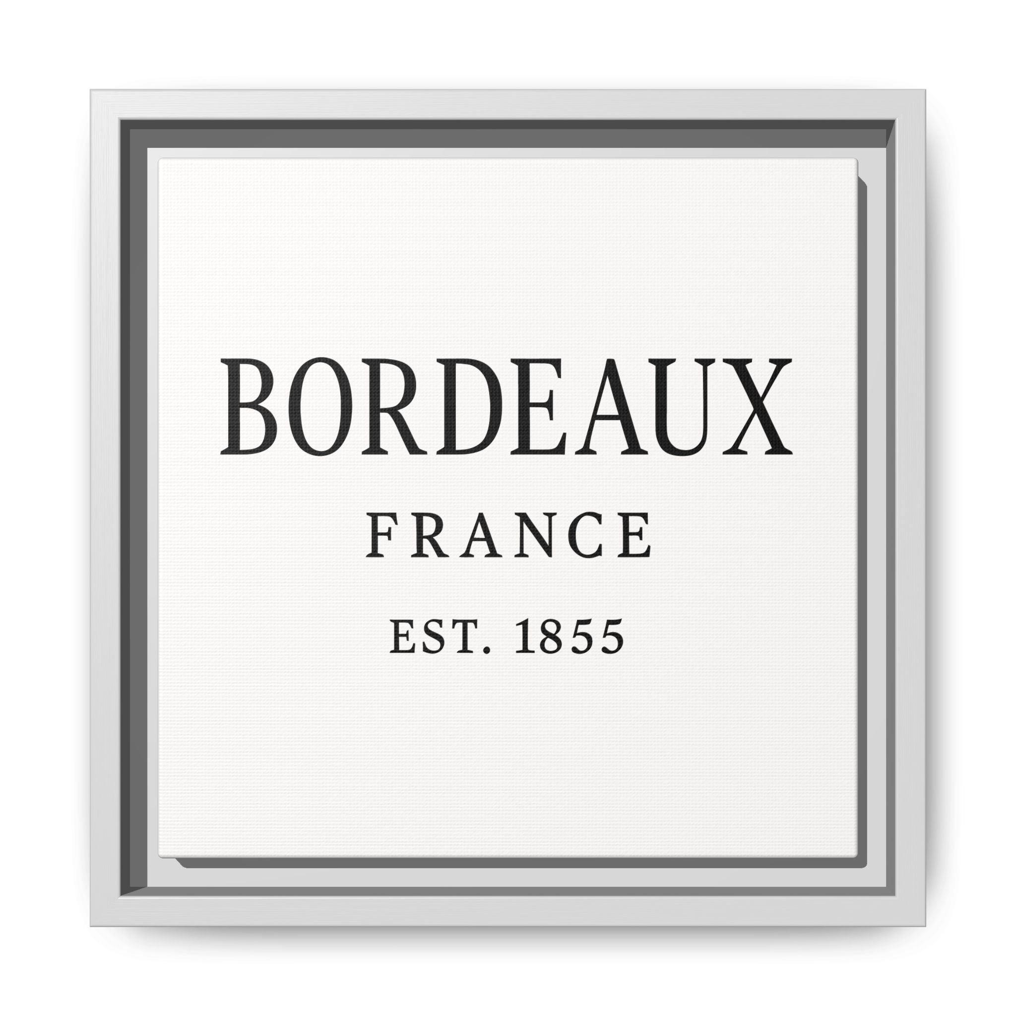 Bordeaux France Wine Region Typography Print – Black and White Vintage-Style Canvas Wall Art, Framed Winery Decor - Image 57