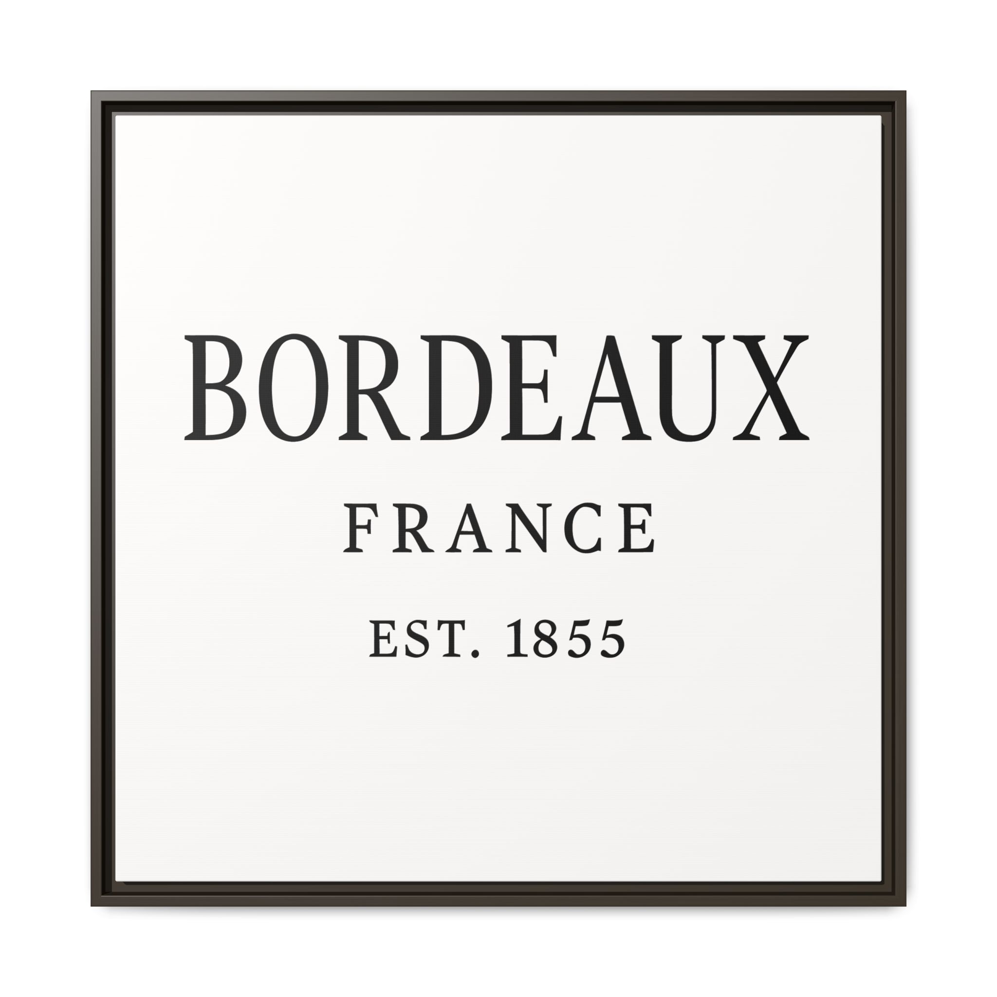 Bordeaux France Wine Region Typography Print – Black and White Vintage-Style Canvas Wall Art, Framed Winery Decor - Image 101