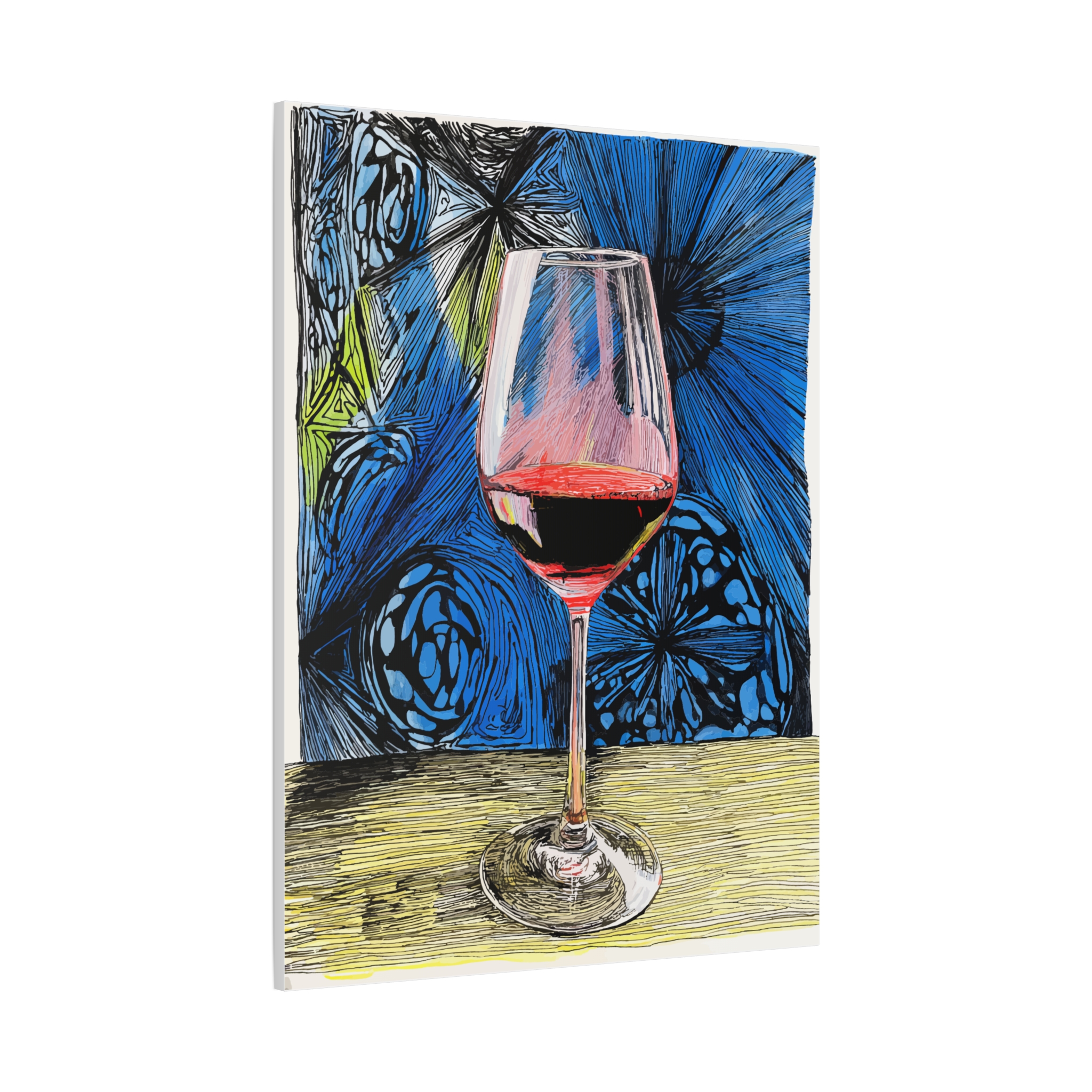 Artistic Canvas Wall Decor - Abstract Wine Glass Art - Image 10