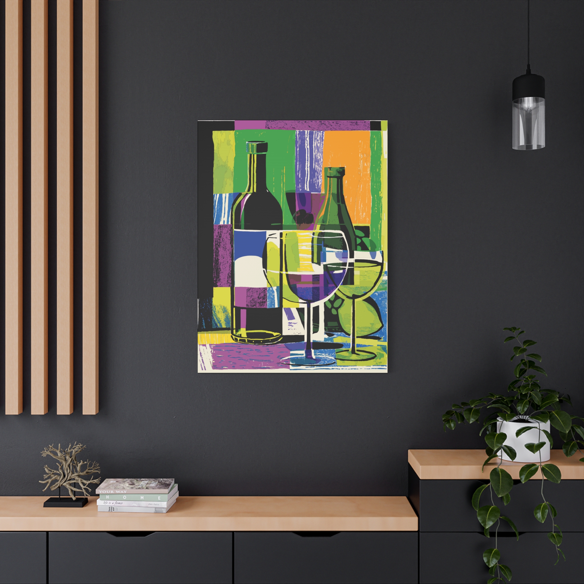 Vibrant Wine Art Canvas Print - Modern Abstract Decor - Image 8