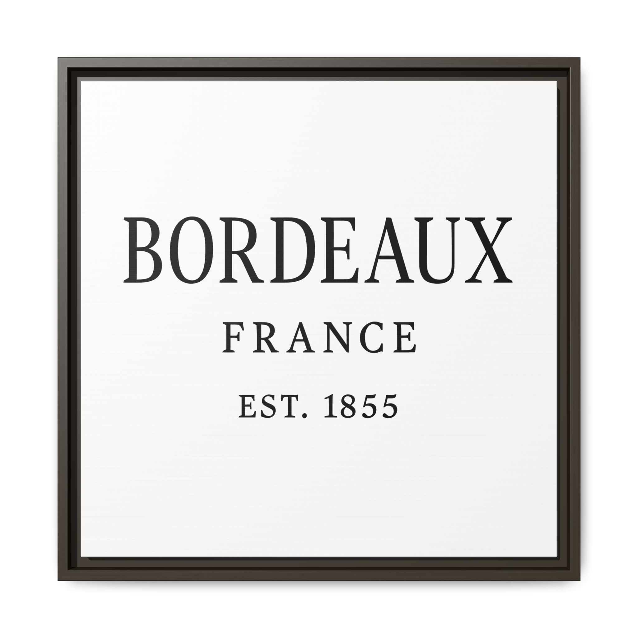 Bordeaux France Wine Region Typography Print – Black and White Vintage-Style Canvas Wall Art, Framed Winery Decor - Image 89