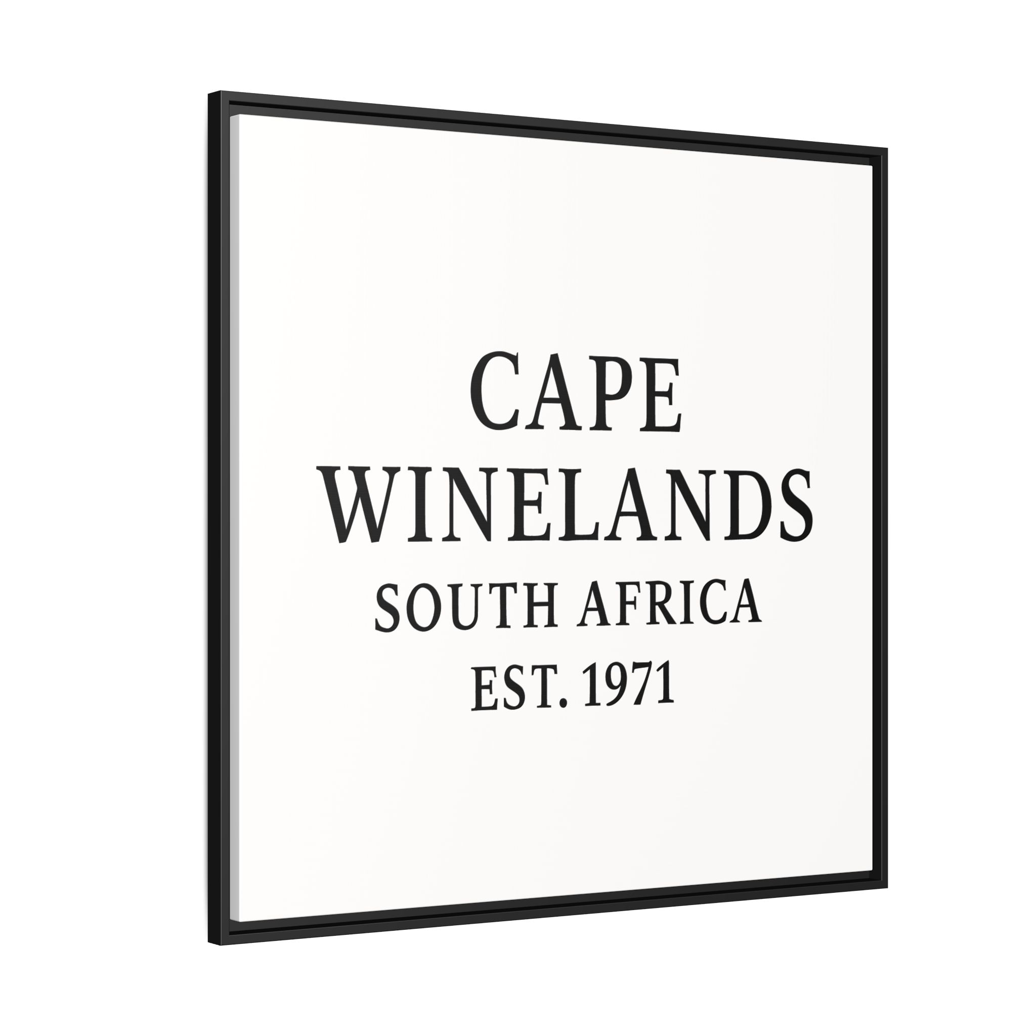Framed Matte Canvas Art - Cape Winelands, South Africa - EST. 1971 - Image 110