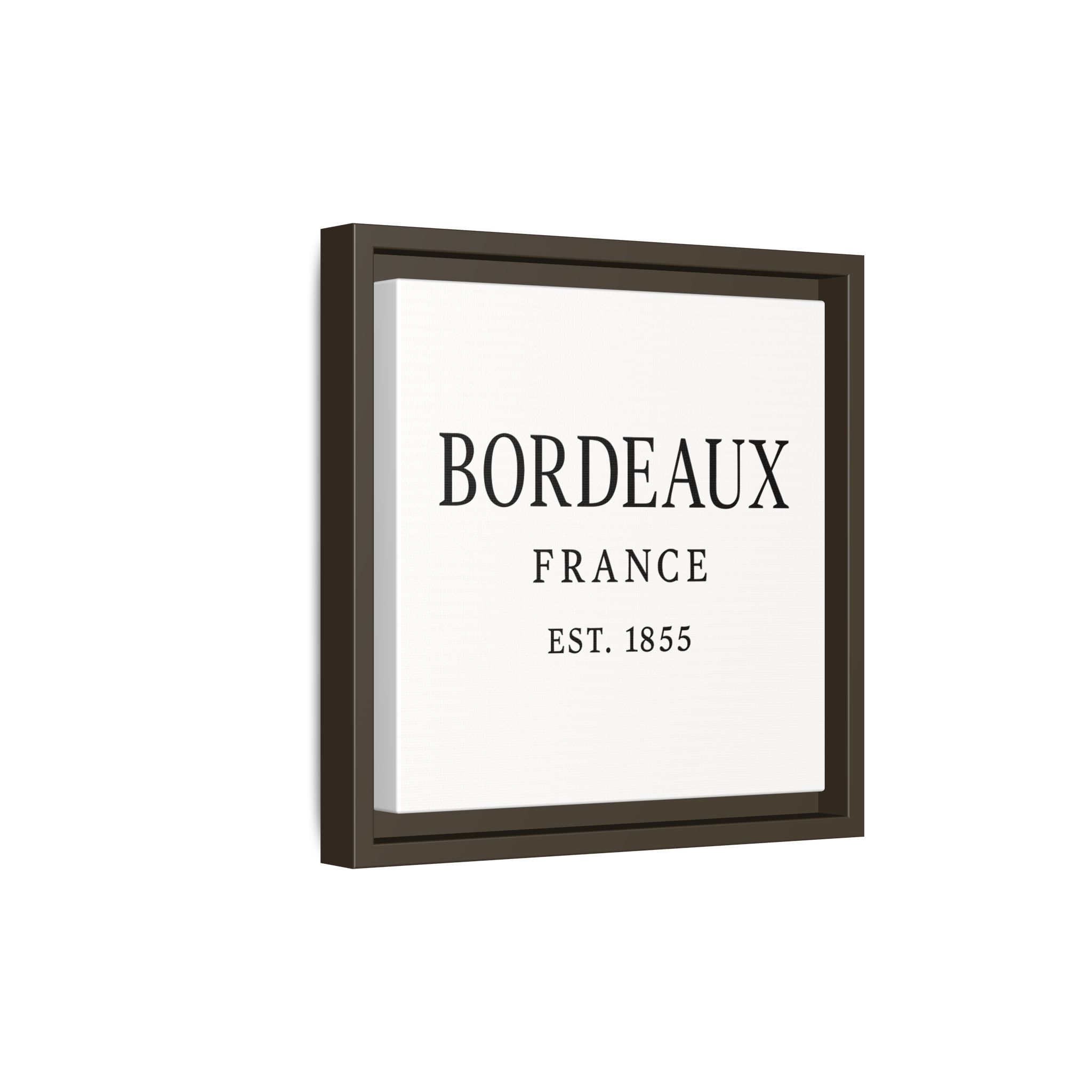 Bordeaux France Wine Region Typography Print – Black and White Vintage-Style Canvas Wall Art, Framed Winery Decor - Image 54