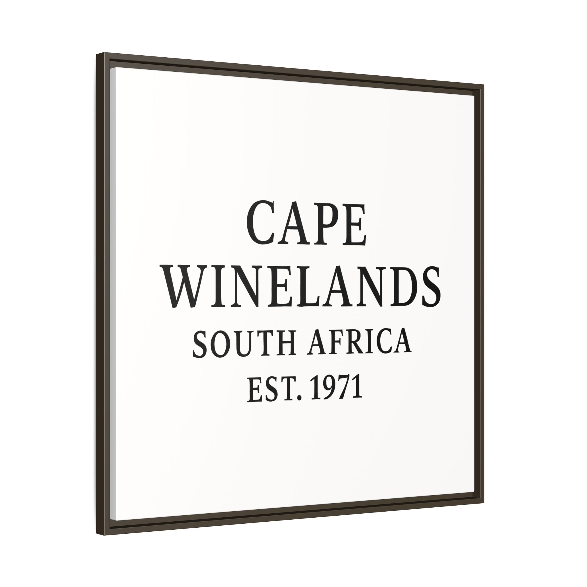 Framed Matte Canvas Art - Cape Winelands, South Africa - EST. 1971 - Image 30