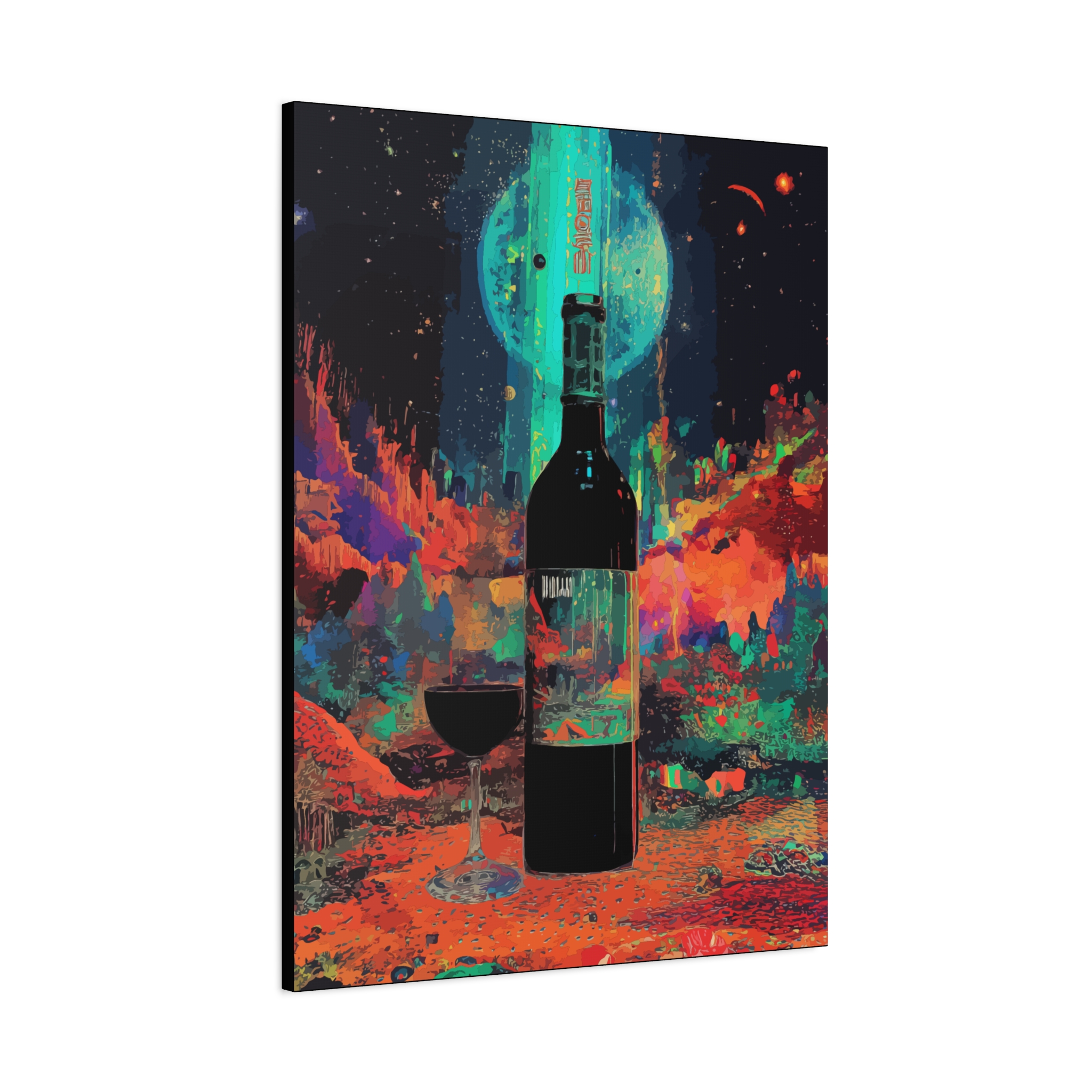 Vibrant Wine-Themed Canvas Art Print - 1.25" Stretched Wall Decor for Home & Celebrations - Image 6