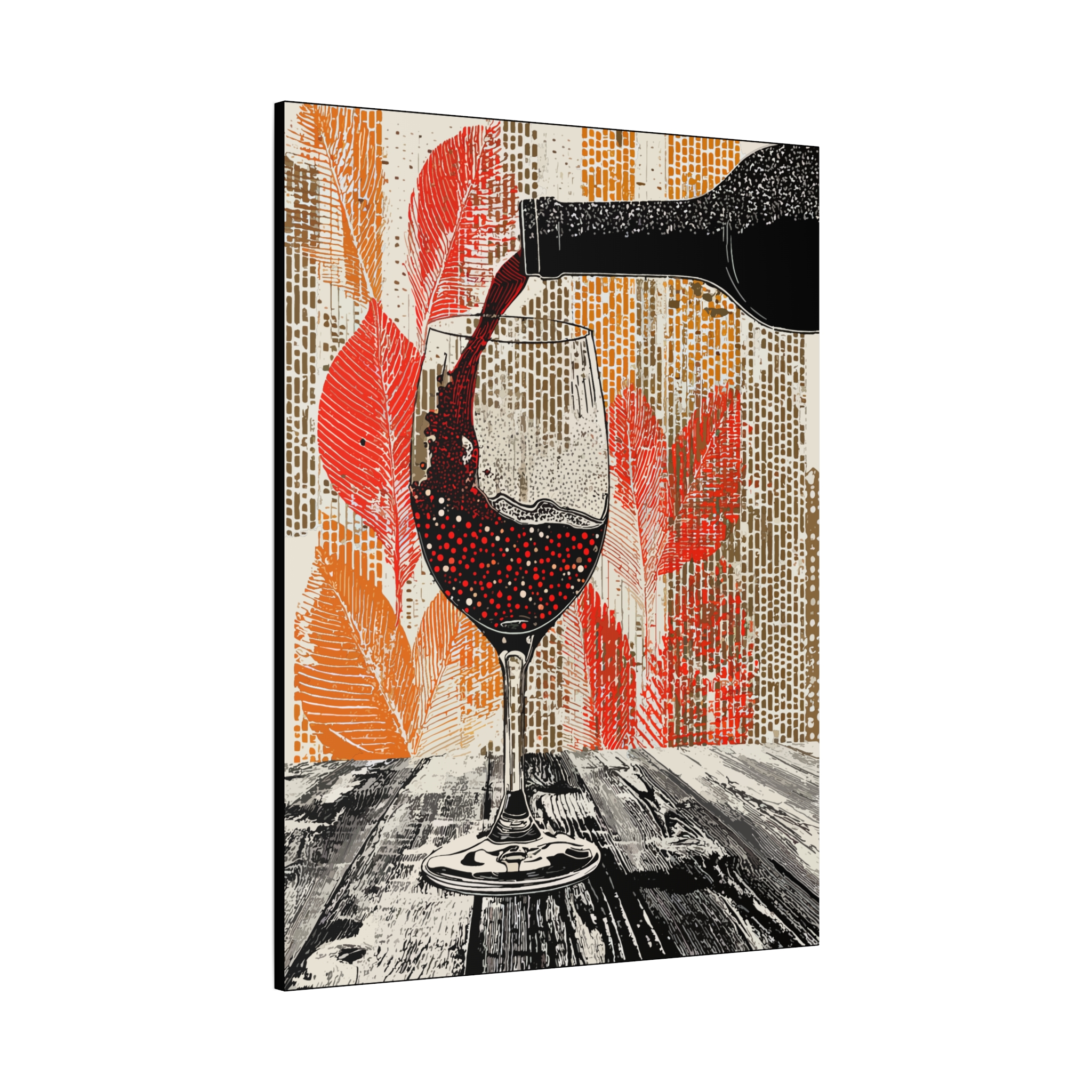 Wine Lovers Canvas Art - Vibrant Wine Bottle & Glass Decor - Image 10
