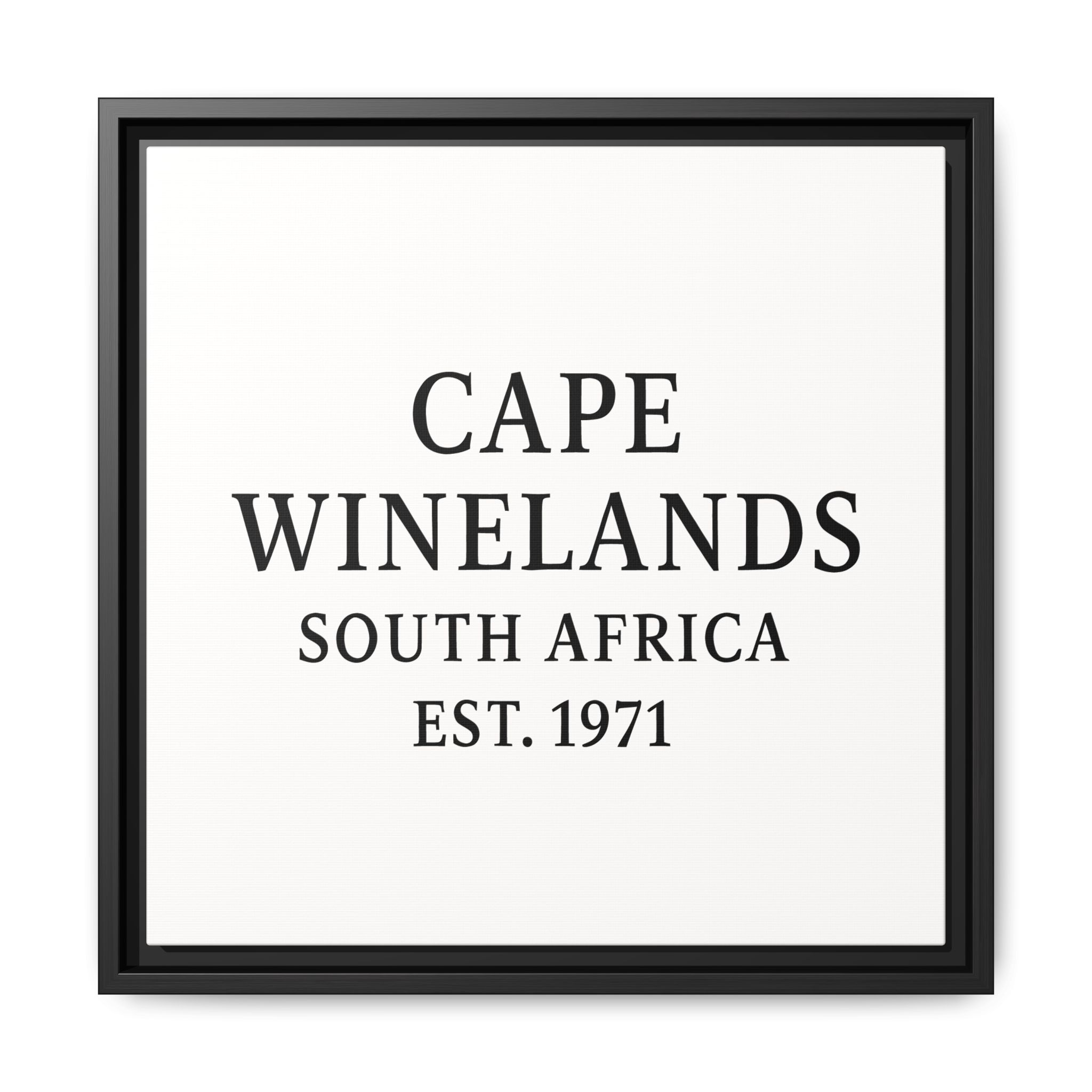 Framed Matte Canvas Art - Cape Winelands, South Africa - EST. 1971 - Image 73