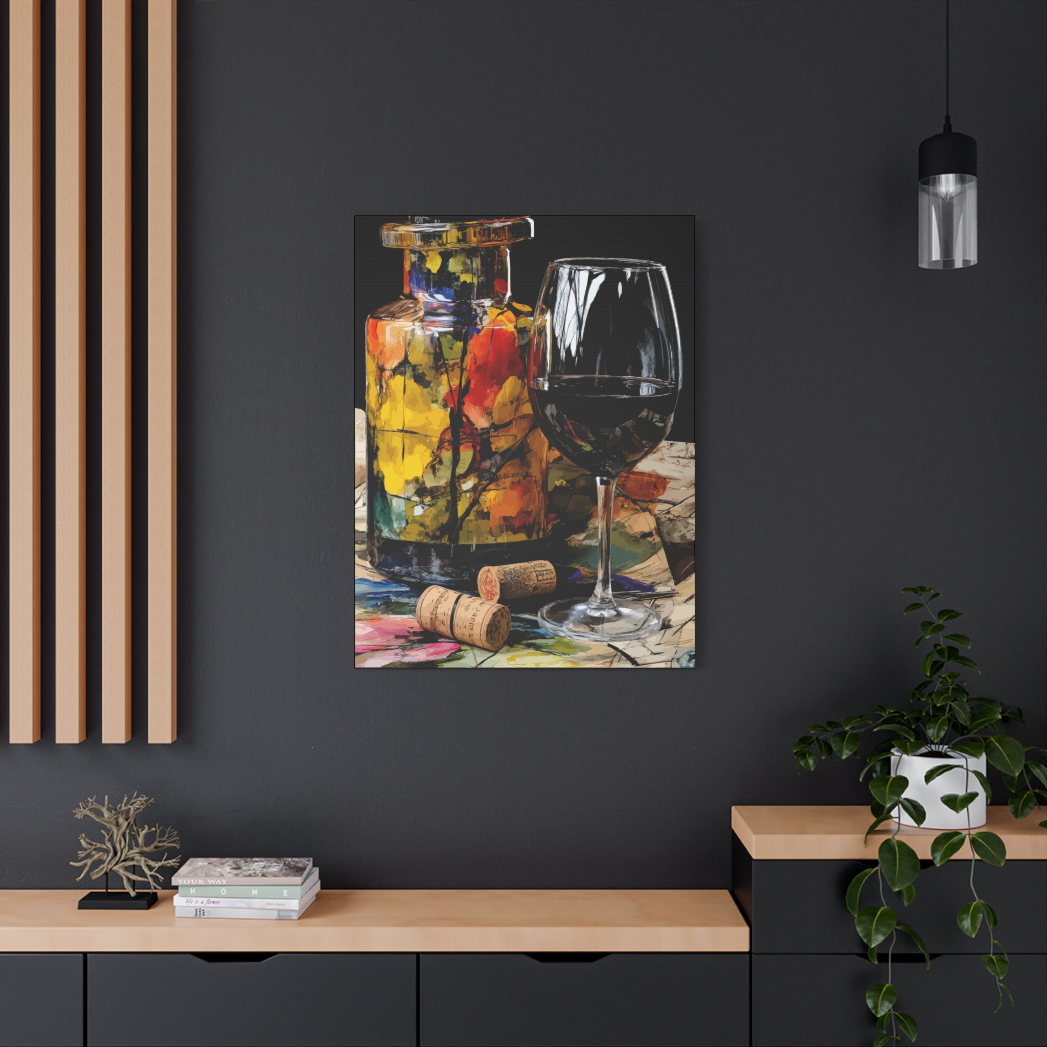 Wine Lover's Canvas Art - Vibrant Still Life Decor - Image 8