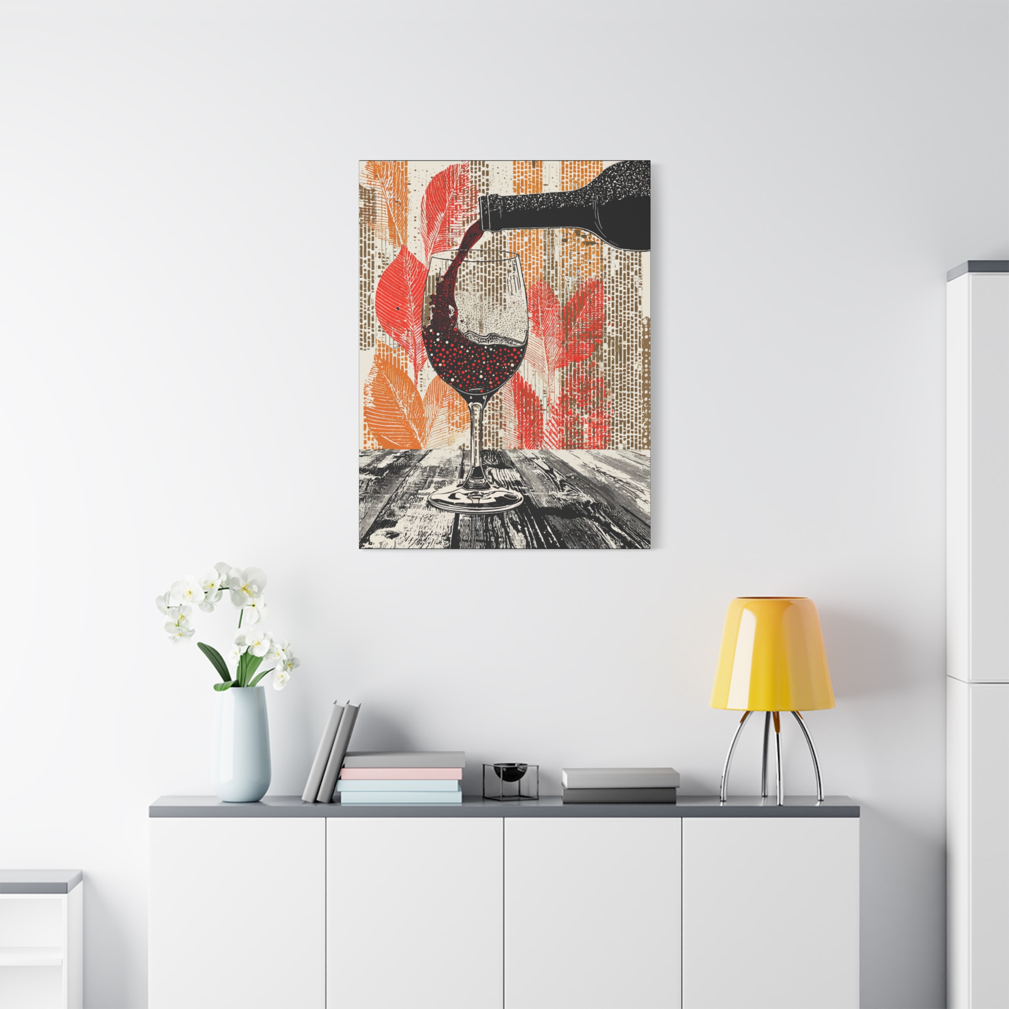 Wine Lovers Canvas Art - Vibrant Wine Bottle & Glass Decor - Image 7