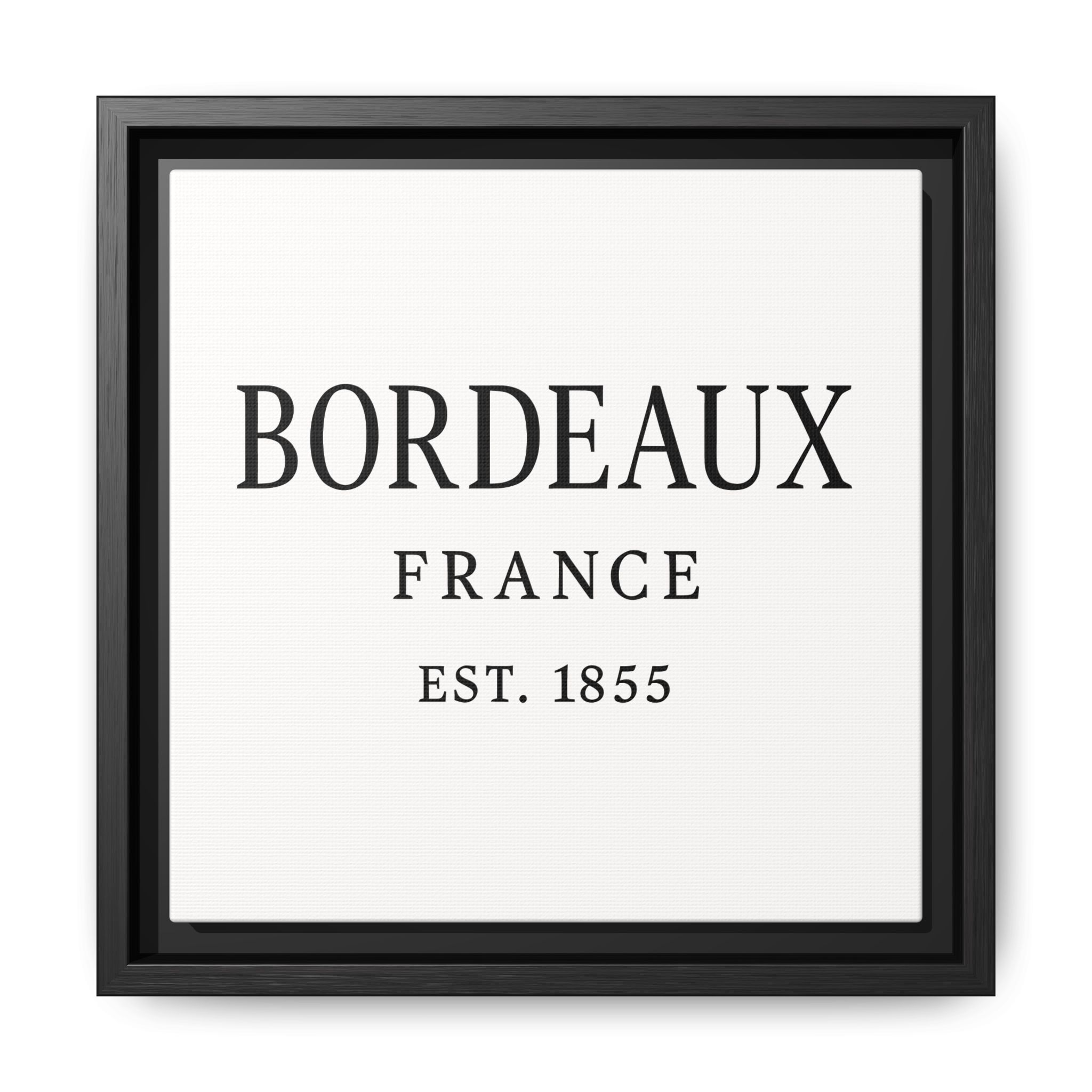 Bordeaux France Wine Region Typography Print – Black and White Vintage-Style Canvas Wall Art, Framed Winery Decor - Image 49
