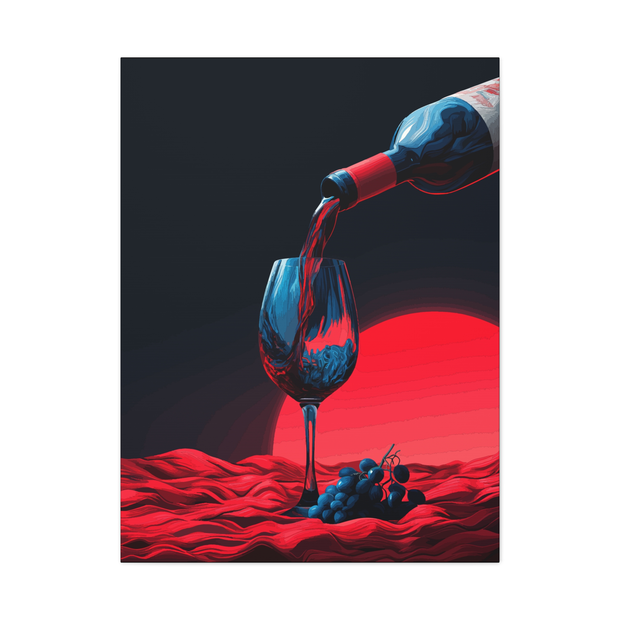 Wine-Themed Stretched Canvas Wall Art - Perfect for Wine Lovers & Home Decor - Image 5