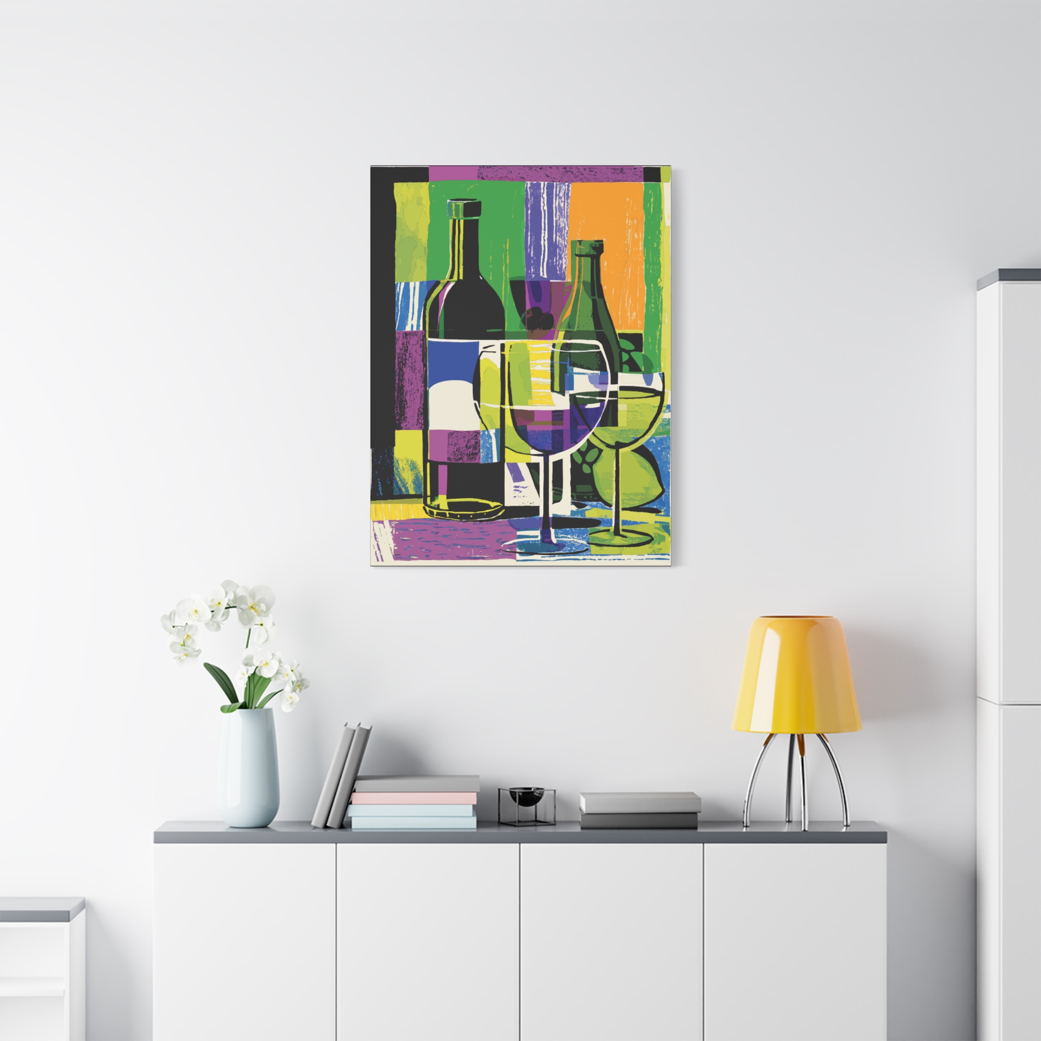 Vibrant Wine Art Canvas Print - Modern Abstract Decor - Image 7