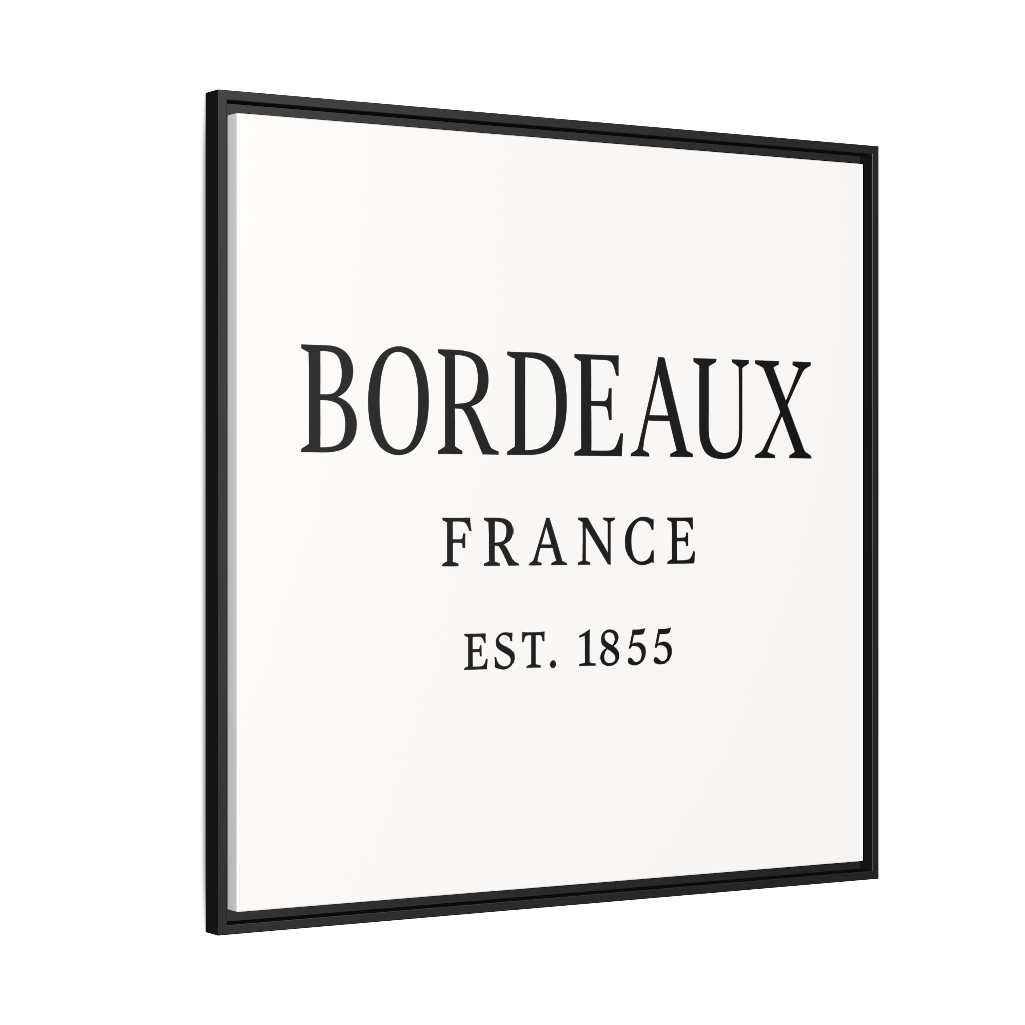 Bordeaux France Wine Region Typography Print – Black and White Vintage-Style Canvas Wall Art, Framed Winery Decor - Image 110