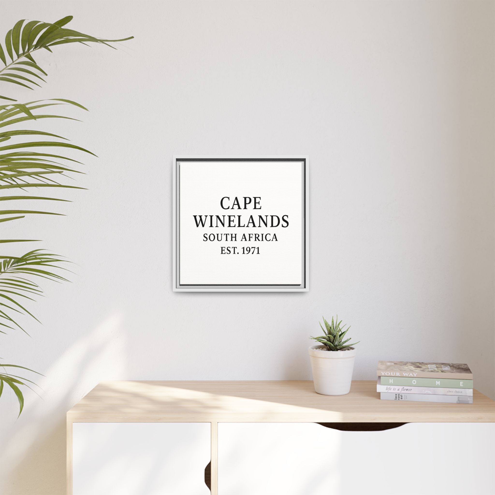 Framed Matte Canvas Art - Cape Winelands, South Africa - EST. 1971 - Image 83