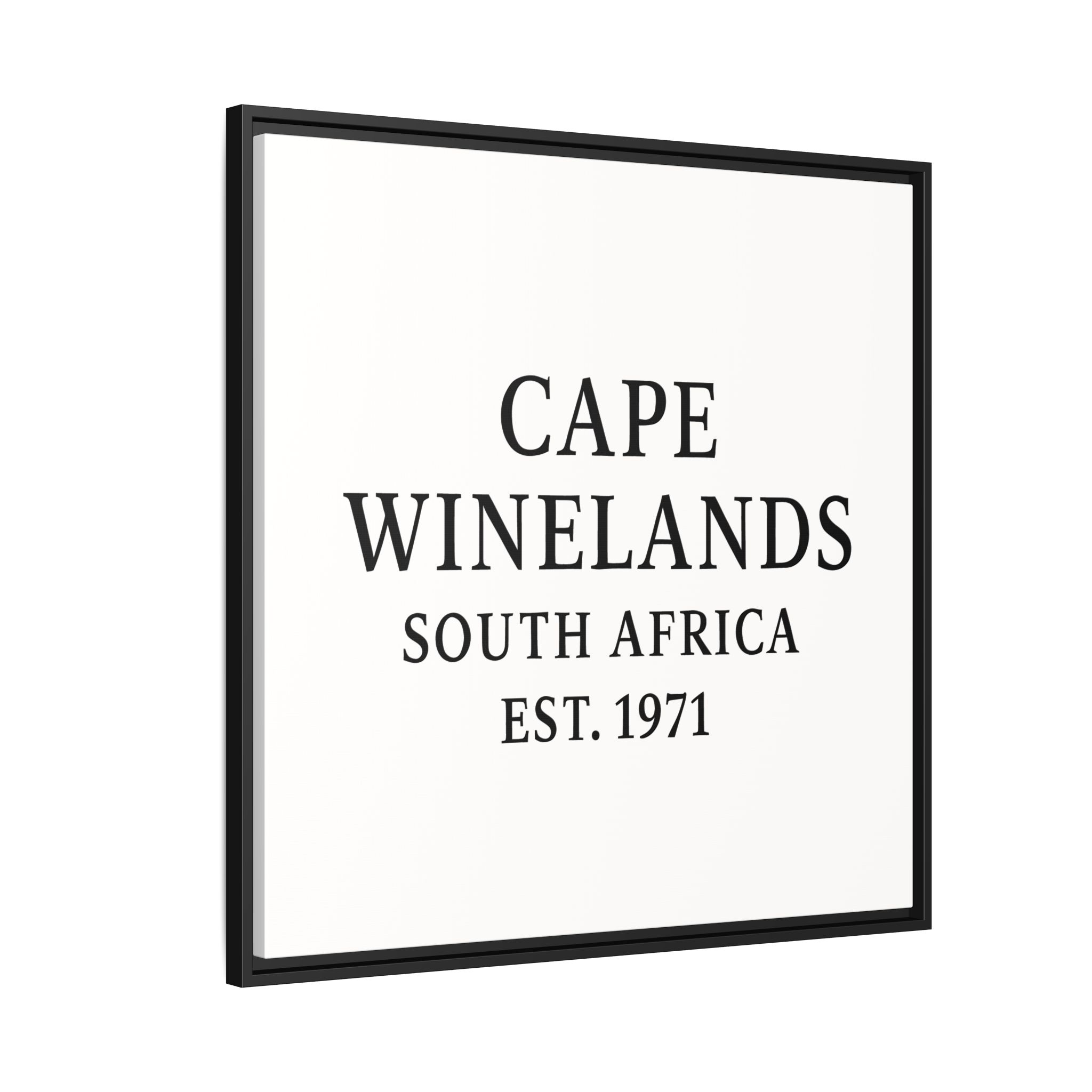 Framed Matte Canvas Art - Cape Winelands, South Africa - EST. 1971 - Image 98