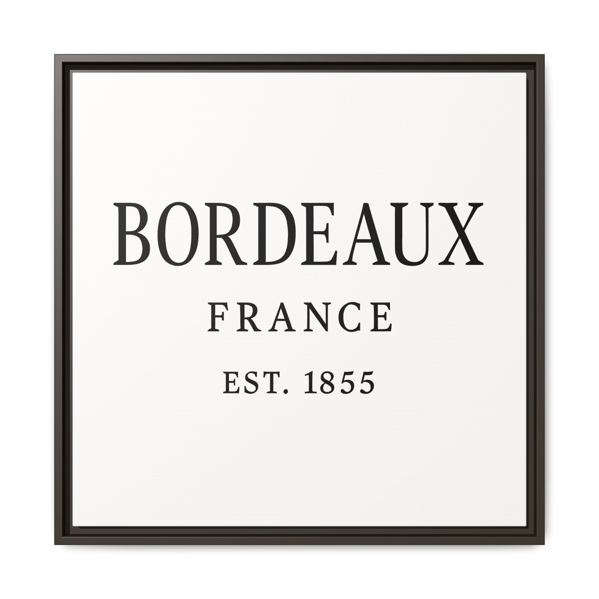 Bordeaux France Wine Region Typography Print – Black and White Vintage-Style Canvas Wall Art, Framed Winery Decor - Image 21