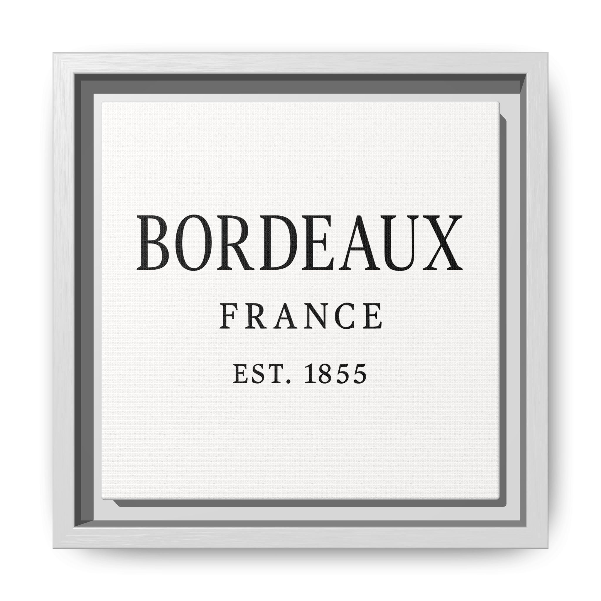 Bordeaux France Wine Region Typography Print – Black and White Vintage-Style Canvas Wall Art, Framed Winery Decor - Image 129
