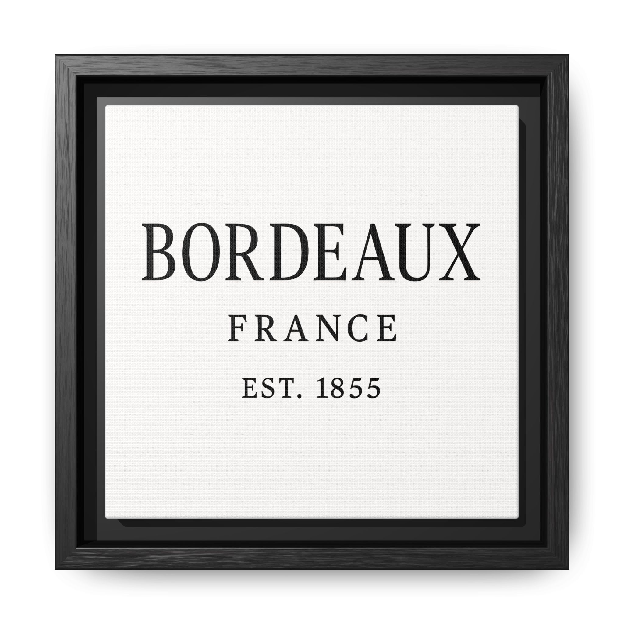 Bordeaux France Wine Region Typography Print – Black and White Vintage-Style Canvas Wall Art, Framed Winery Decor - Image 121