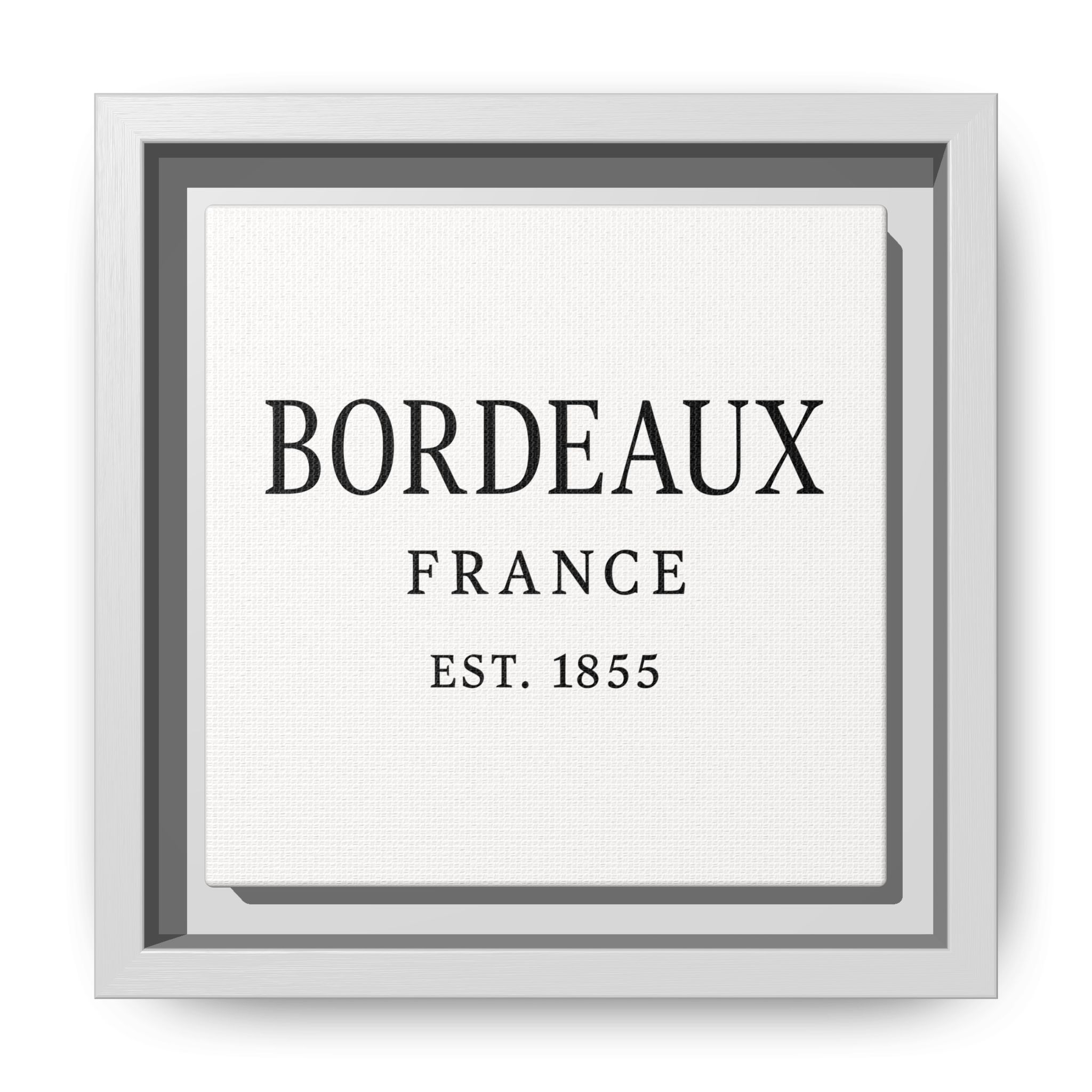 Bordeaux France Wine Region Typography Print – Black and White Vintage-Style Canvas Wall Art, Framed Winery Decor - Image 45