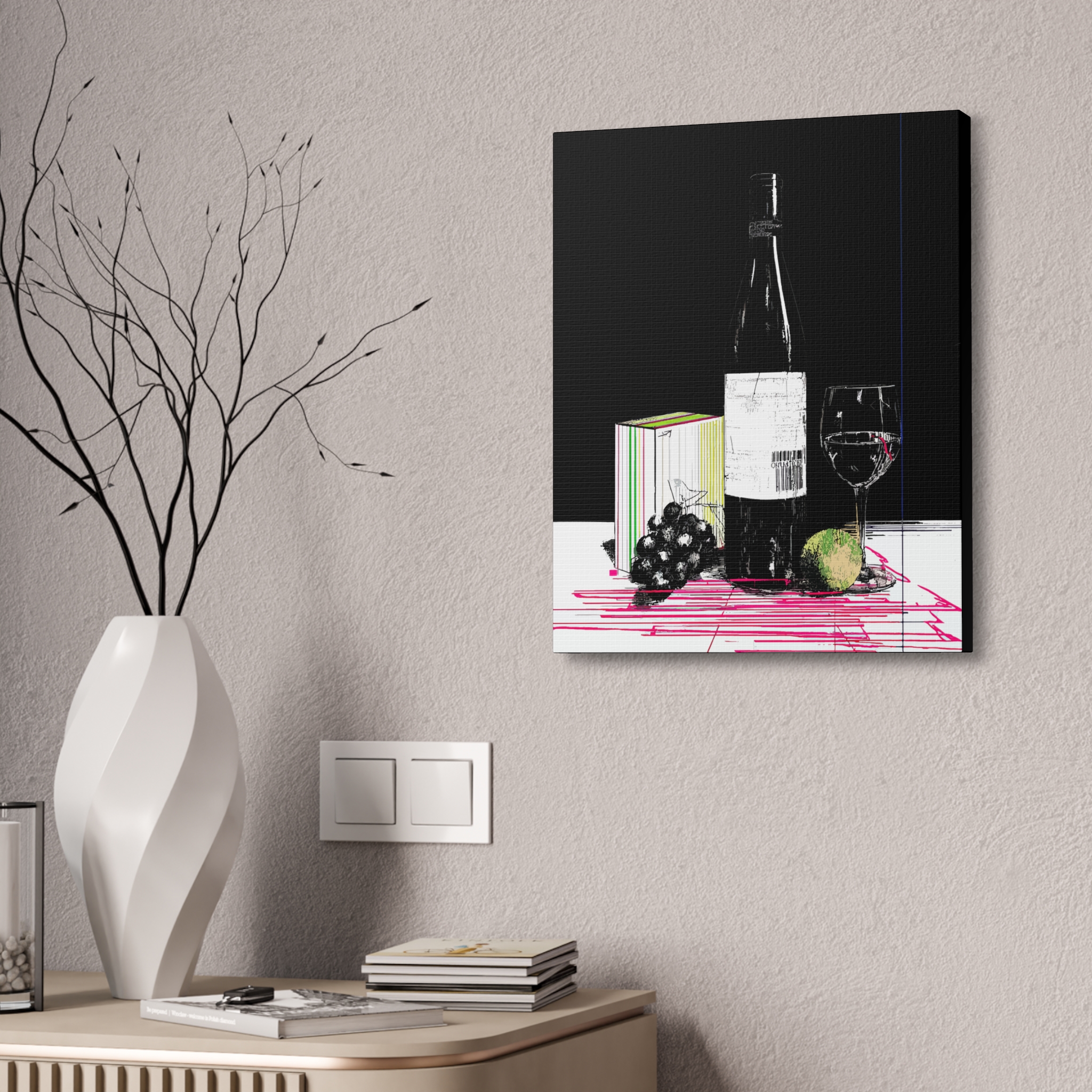 Wine-Themed Canvas Art Print - Elegant Decor for Home & Dining - Image 8