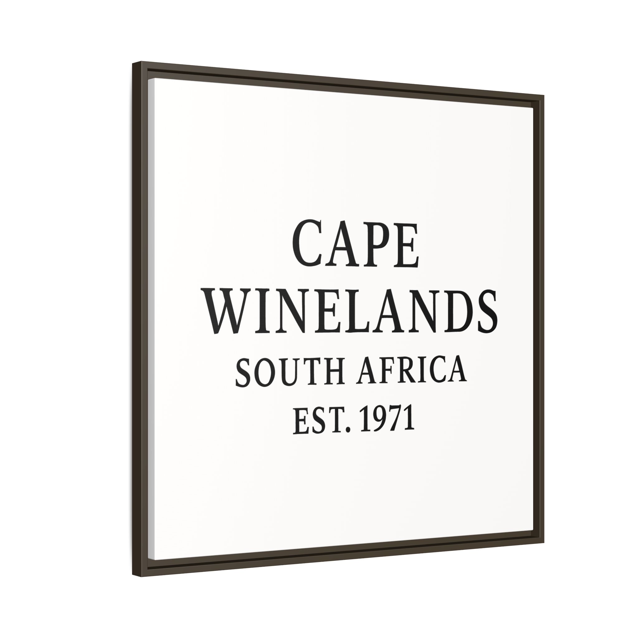 Framed Matte Canvas Art - Cape Winelands, South Africa - EST. 1971 - Image 102