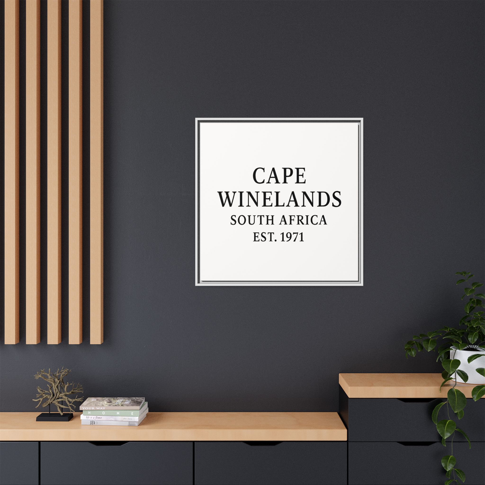 Framed Matte Canvas Art - Cape Winelands, South Africa - EST. 1971 - Image 108