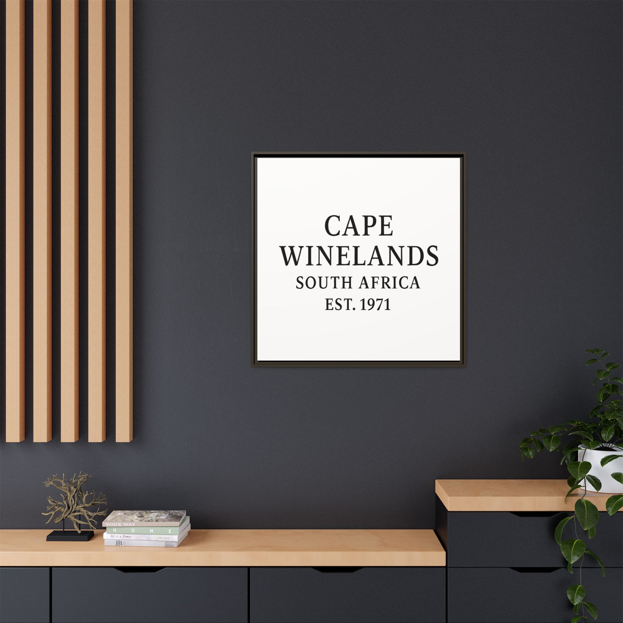 Framed Matte Canvas Art - Cape Winelands, South Africa - EST. 1971 - Image 104