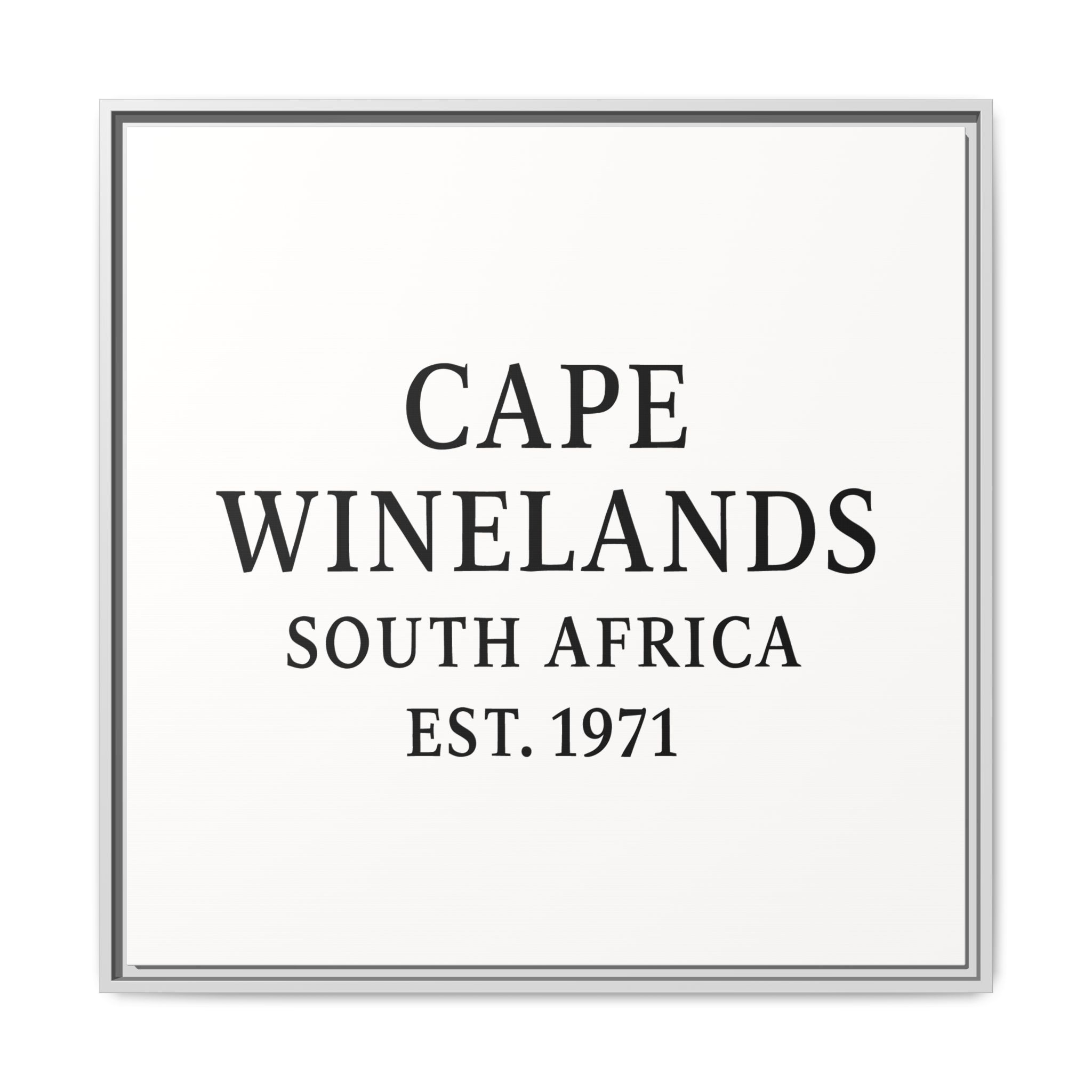 Framed Matte Canvas Art - Cape Winelands, South Africa - EST. 1971 - Image 105