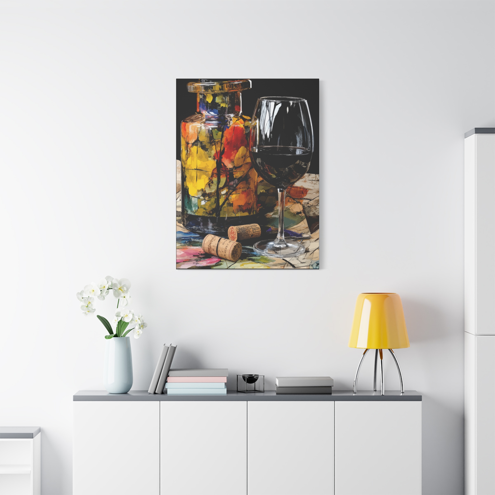 Wine Lover's Canvas Art - Vibrant Still Life Decor - Image 7