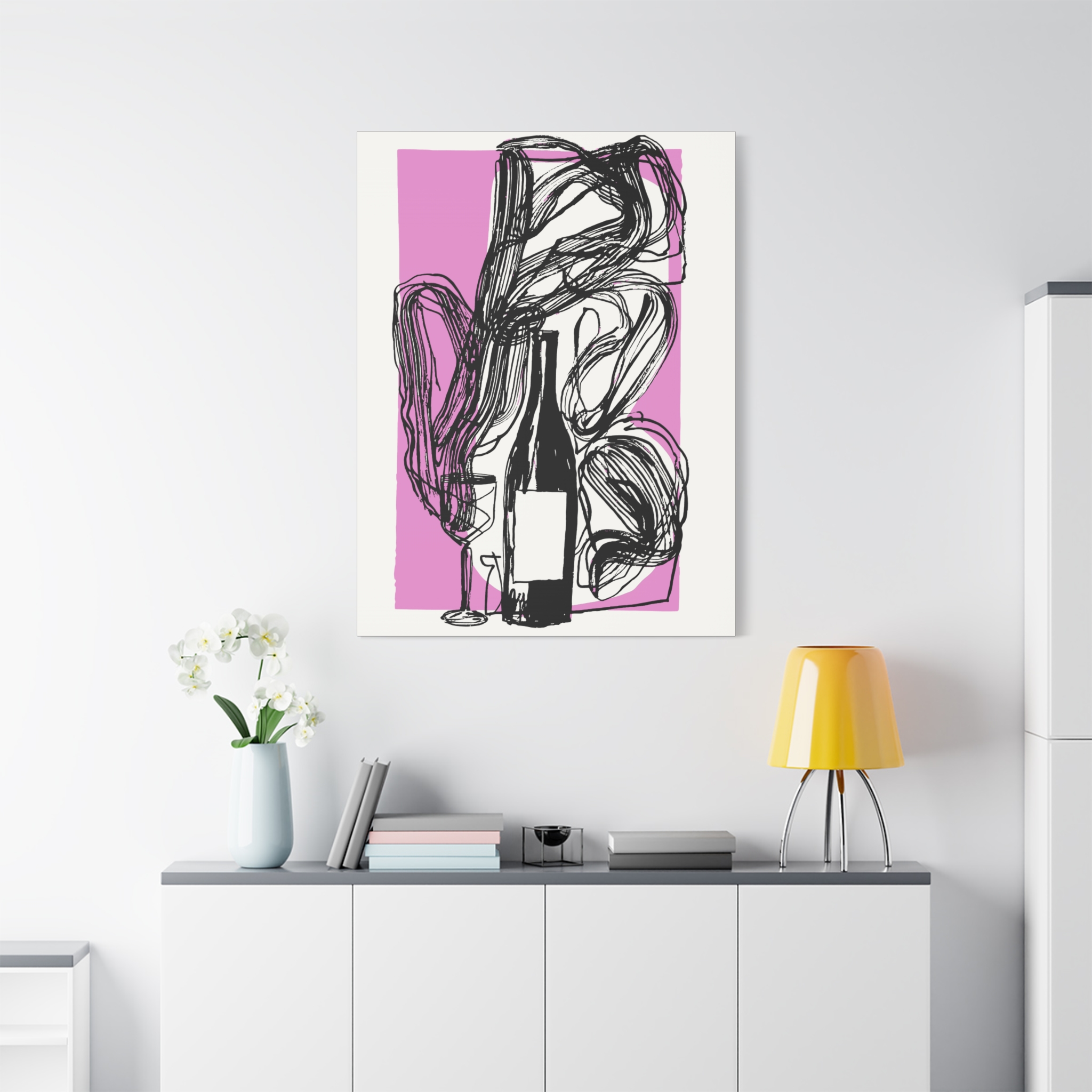 Modern Wine Art Canvas Print - Stylish Home Décor for Wine Lovers - Image 11