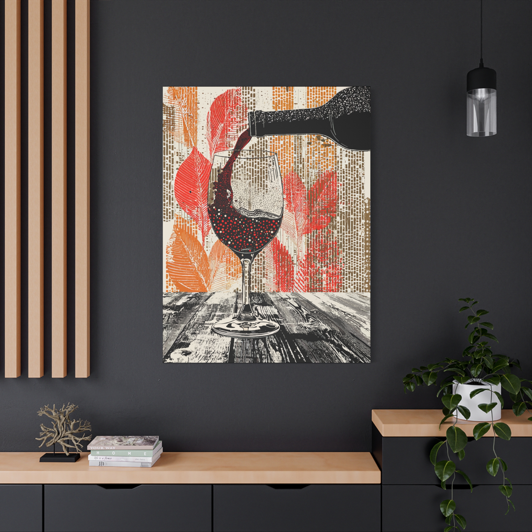 Wine Lovers Canvas Art - Vibrant Wine Bottle & Glass Decor - Image 12