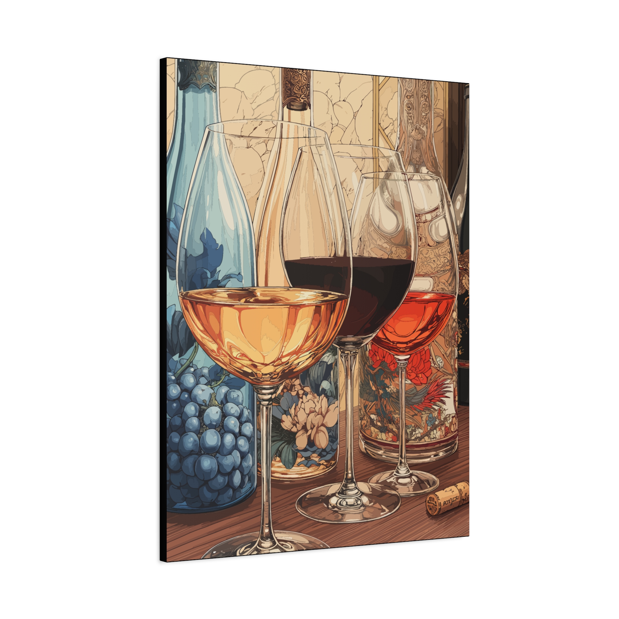 Wine Lover's Art Canvas Print - Elegant Wall Decor for Home and Kitchen - Image 6