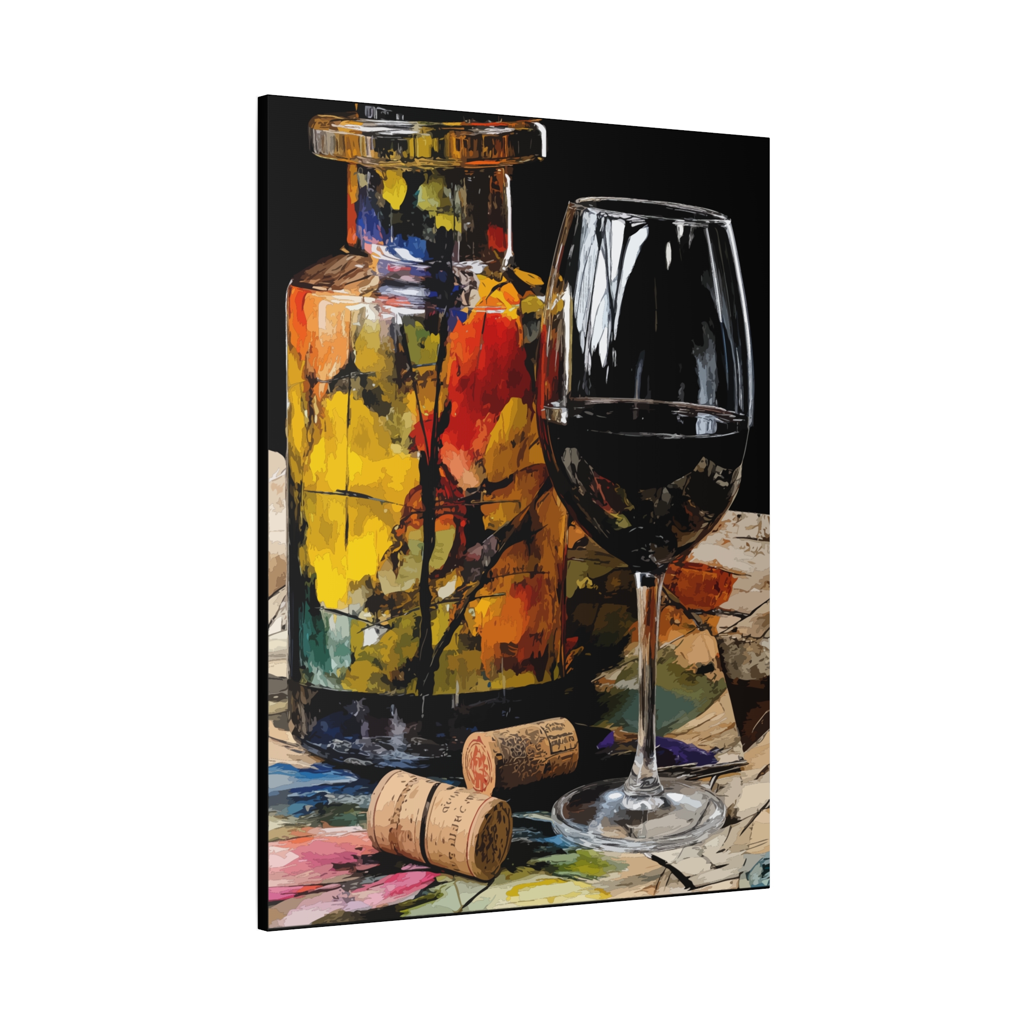 Wine Lover's Canvas Art - Vibrant Still Life Decor - Image 10